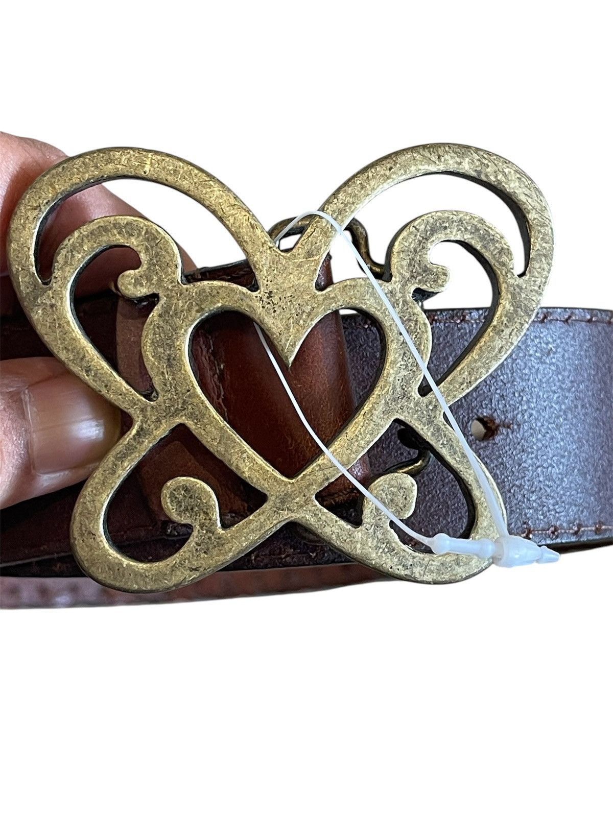 Anna Sui × Designer ⚜️ Anna sui love butterfly buckle leather belt Size ONE SIZE - 2 Thumbnail