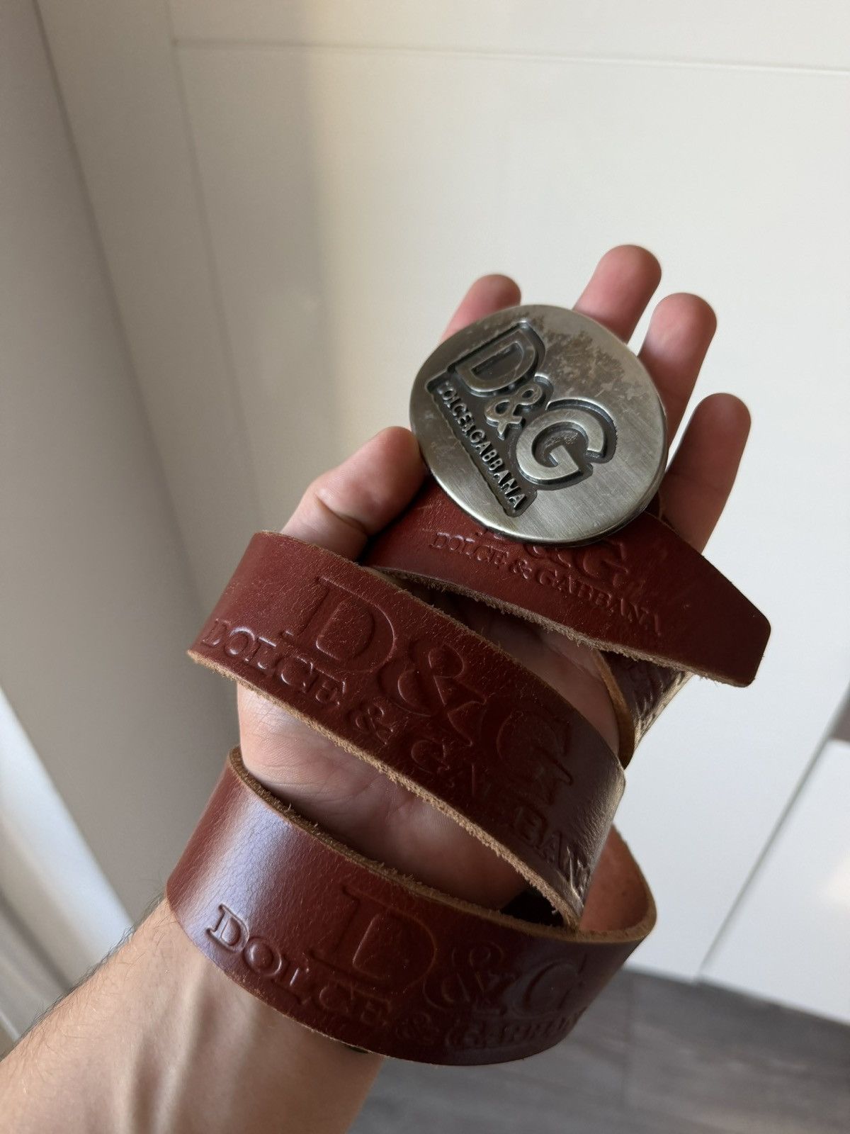 Dolce & Gabbana Rare Vintage D&G Dolce&Gabbana 115 Leather Belt Size ONE SIZE - 5 Thumbnail
