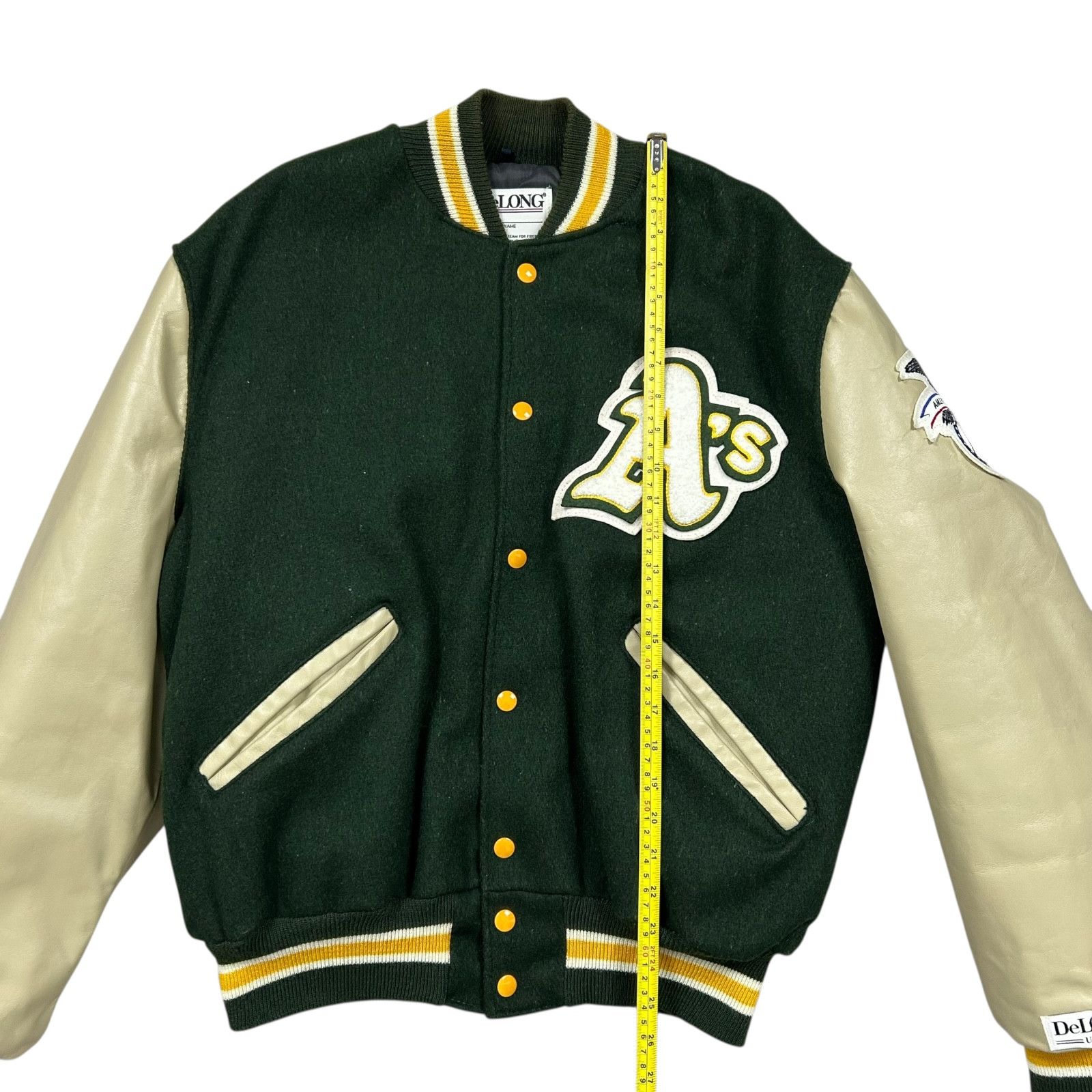 MLB VTG 90s OAKLAND ATHLETICS A's DELONG VARSITY JACKET Size US S / EU 44-46 / 1 - 10 Thumbnail