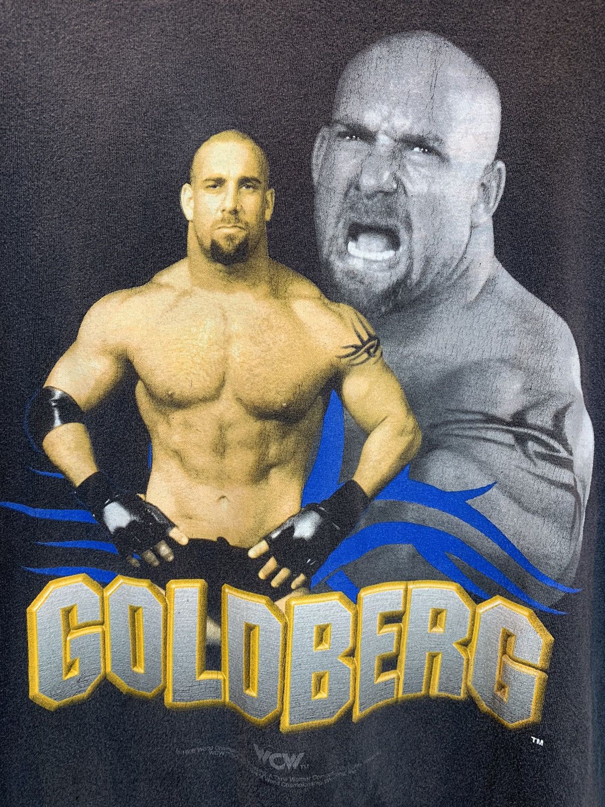 Vintage × WCW/nWo × WWF RARE* Vintage 90s Goldberg WCW Wrestling Faded WWF WWE Shirt Size US L / EU 52-54 / 3 - 3 Thumbnail