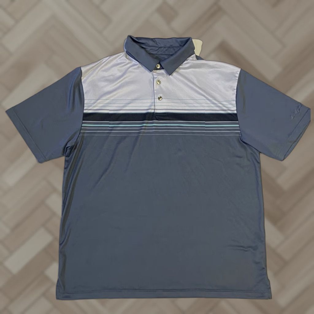Hogan Ben Hogan Performance Golf Polo Mens Short Sleeve Gray White sz Large Size US L / EU 52-54 / 3 - 1 Thumbnail
