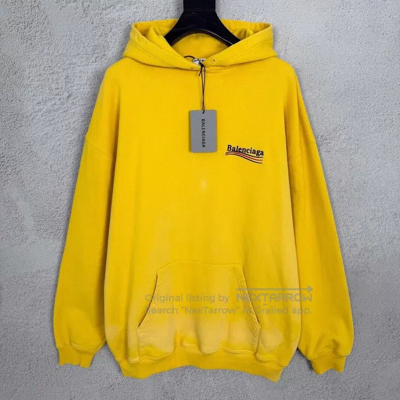Balenciaga Balenciaga Micro Logo Embroidered Sports Hooded Sweatshirt Size US L / EU 52-54 / 3 - 1 Thumbnail