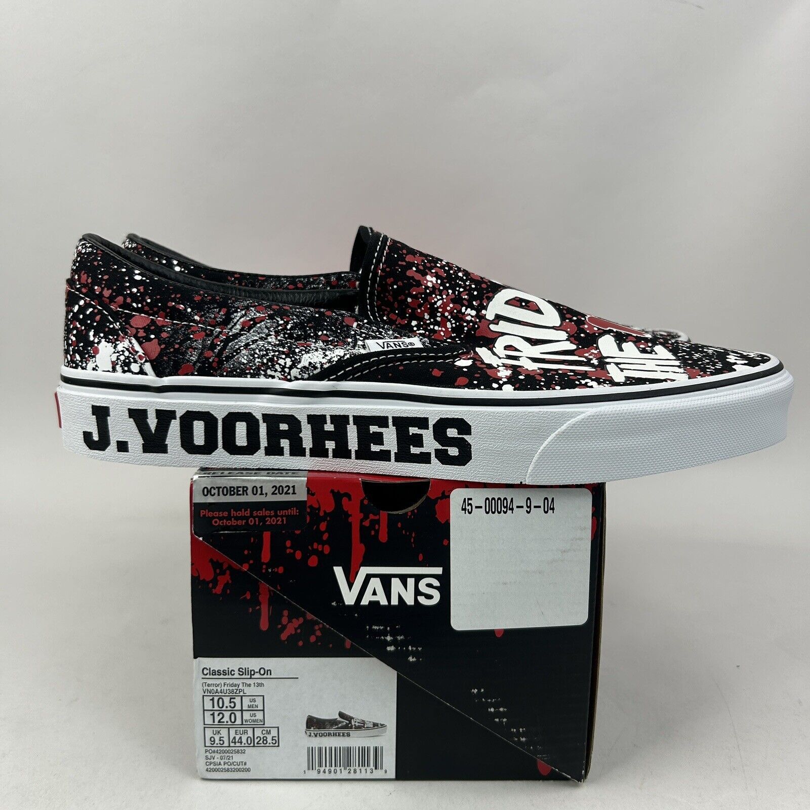 Vans Vans x House Of Terror Slip-On “Friday The 13th" Size US 10.5 / EU 43-44 - 2 Thumbnail