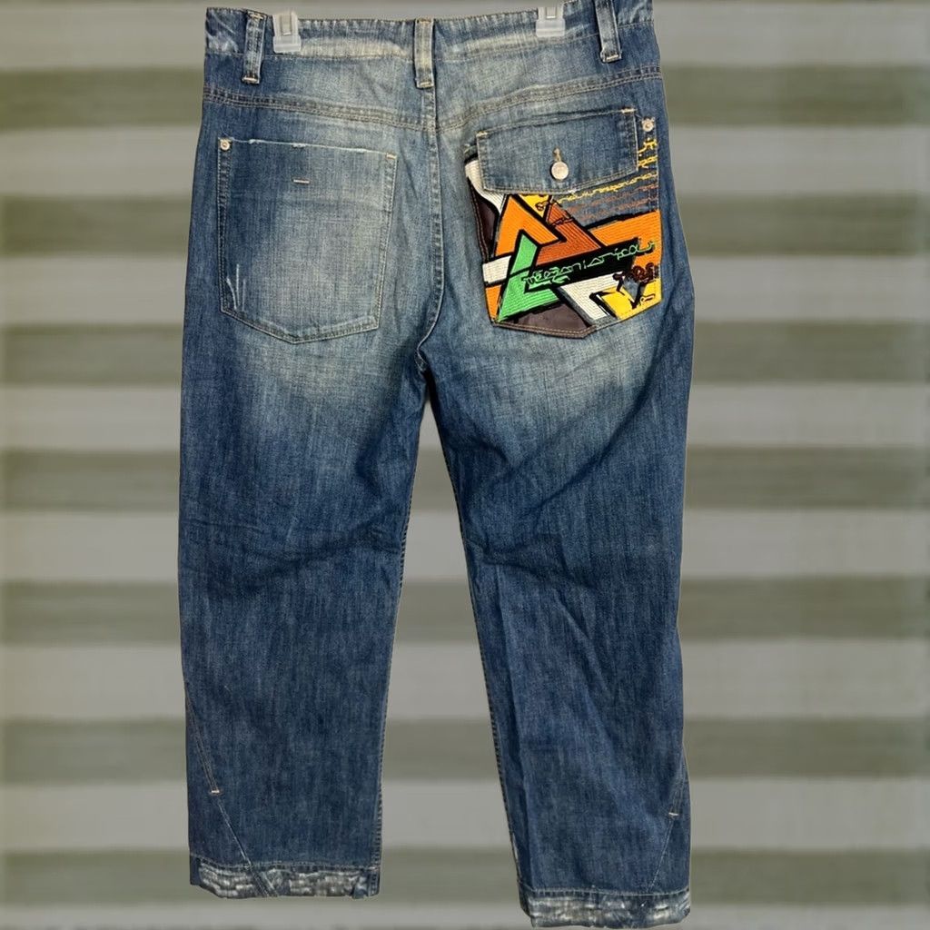 JNCO VINTAGE Meezan Jeans Mens 34x29 Medium Wash Jnco Style Denim Y2K Baggy Skater Shirt Size US 34 / EU 50 - 1 Thumbnail