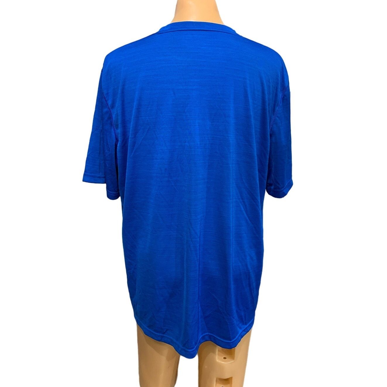 Reebok Reebok 2XL Mens Polyester Crew Neck Royal Blue Athletic Tee Size US XXL / EU 58 / 5 - 3 Thumbnail