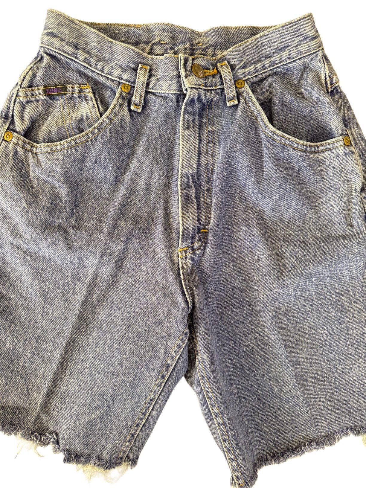 Lee Lee women’s xs high rise 90’s blue denim jean shorts Size 25" / US 0 / IT 36 - 1 Thumbnail