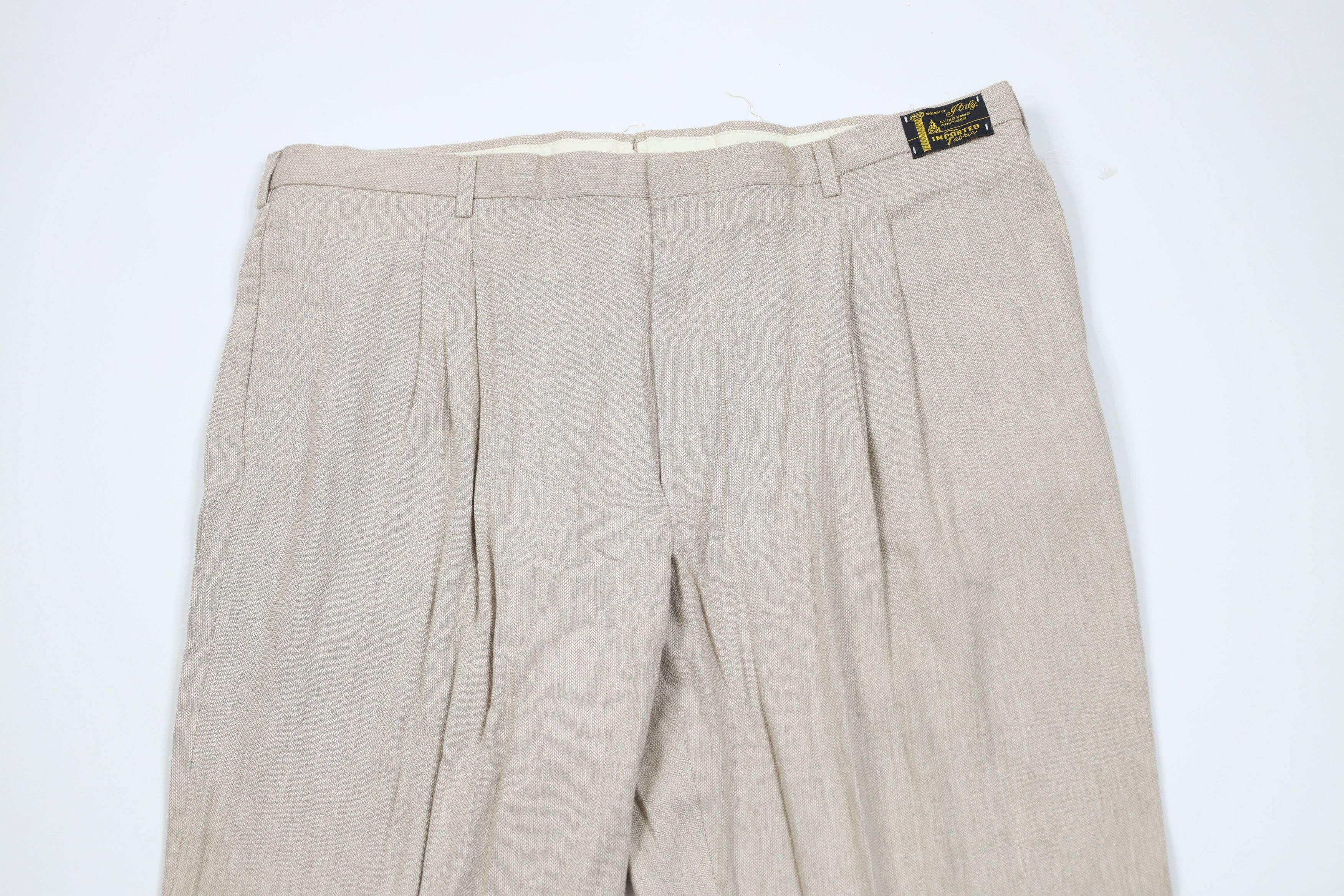 Vintage Deadstock Vintage 70s Streetwear Wool Blend Wide Leg Pants Size US 40 / EU 56 - 2 Thumbnail