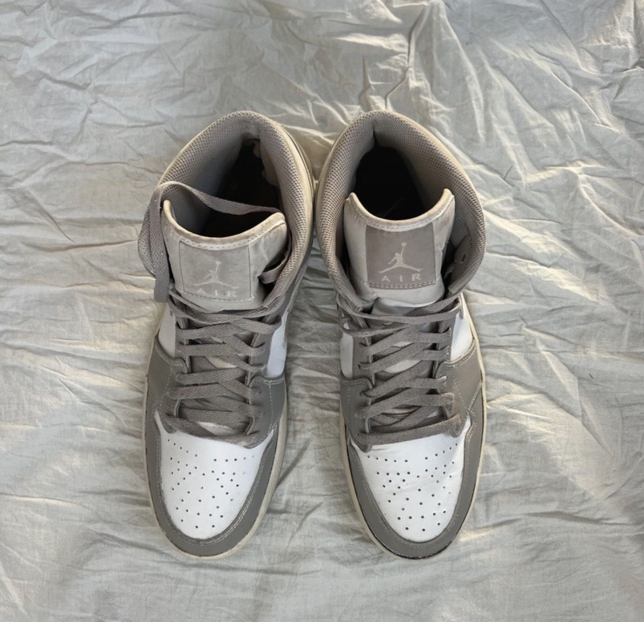 Nike × Supreme Air Jorden 1 Mid College Grey Size US 13 / EU 46 - 3 Thumbnail