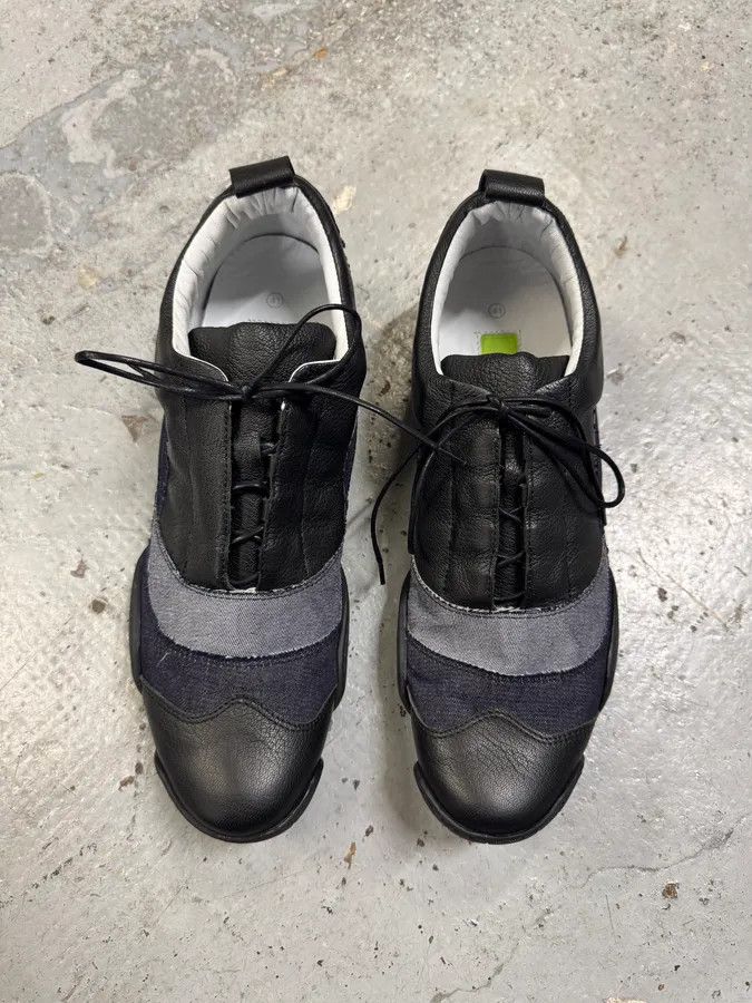 Marithe + Francois Girbaud Marithé François Girbaud Leather Denim Brut Low Top Sneakers Size US 10 / IT 40 - 3 Thumbnail