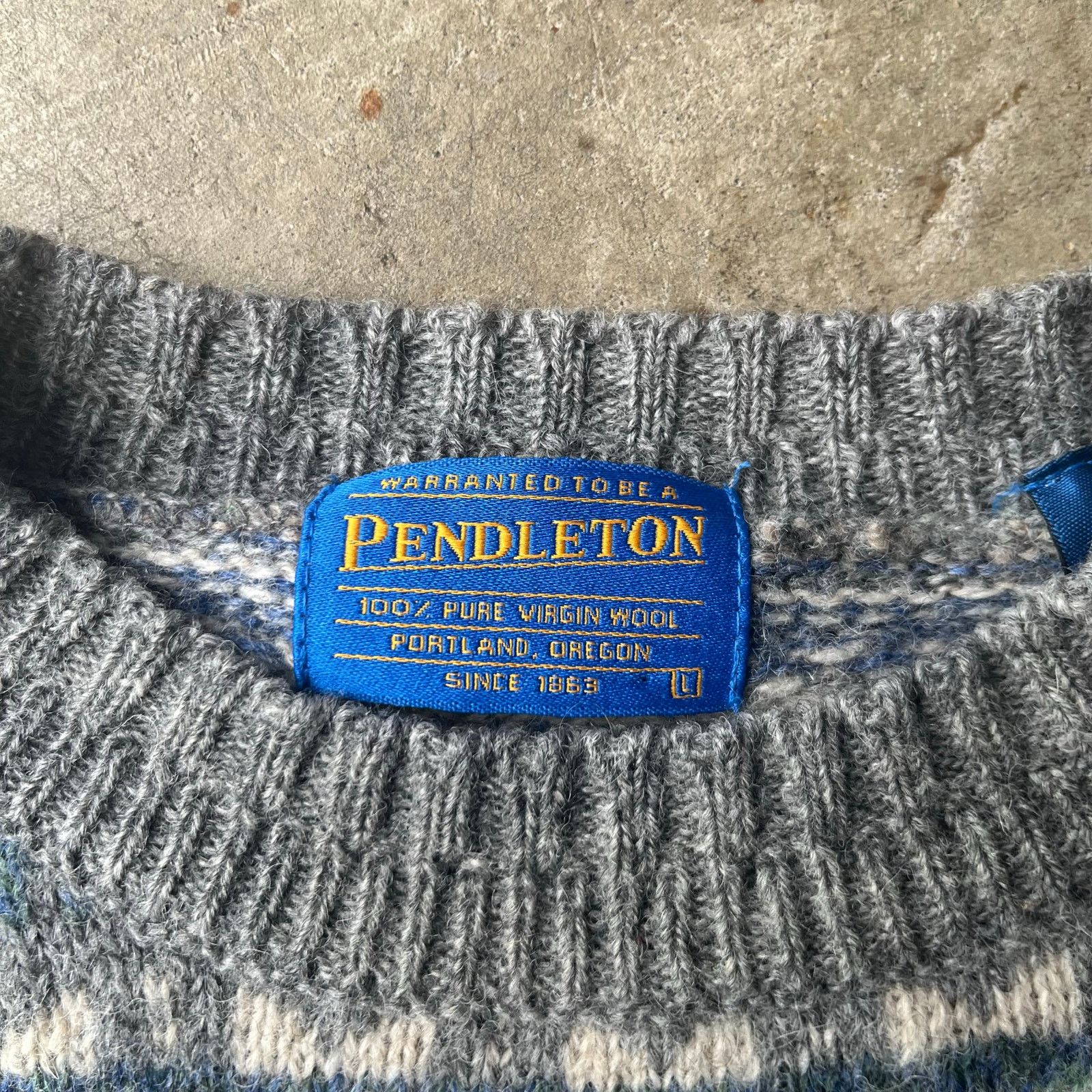 Vintage VINTAGE PENDLETON WOOL SWEATER KNIT 90S LARGE EARTH TONE Size US L / EU 52-54 / 3 - 4 Thumbnail