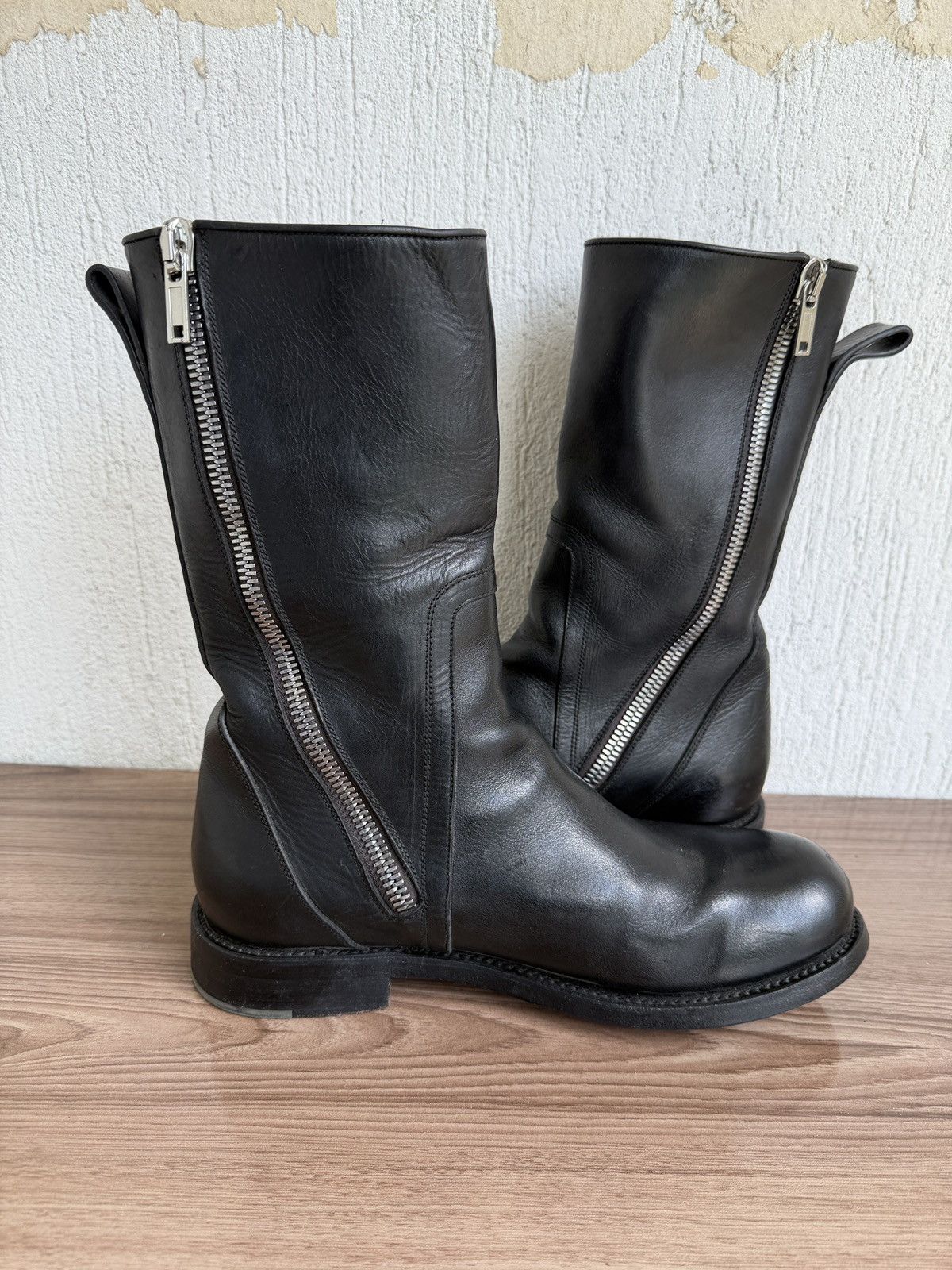 Rick Owens 🫆😶‍🌫️Cop zip boots Size US 9.5 / EU 42-43 - 13 Thumbnail