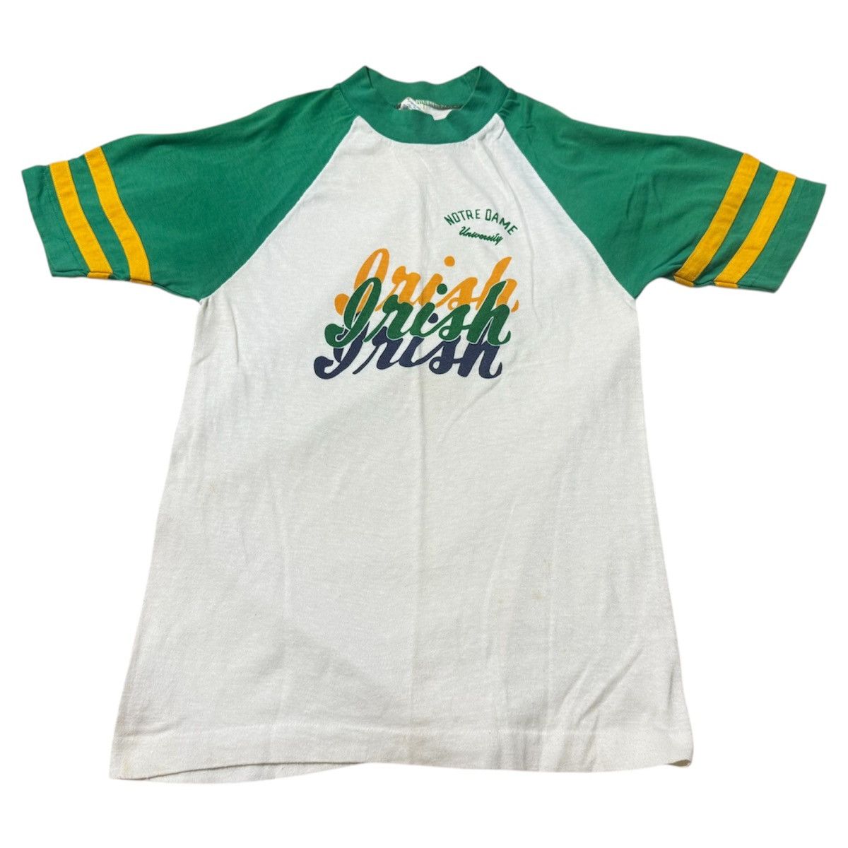 Vintage Vintage 80s Champion Notre Dame University Quarter Sleeve Size US M / EU 48-50 / 2 - 1 Thumbnail