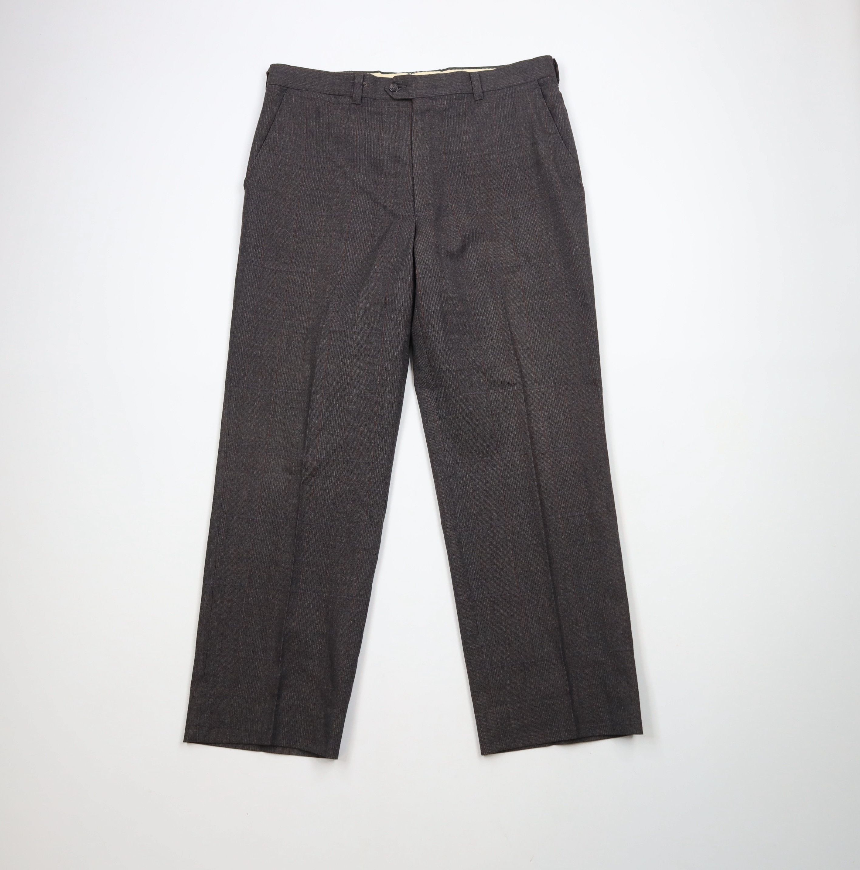 Vintage Vintage 70s Streetwear Wide Leg Chino Pants Trousers Plaid Size US 34 / EU 50 - 1 Thumbnail