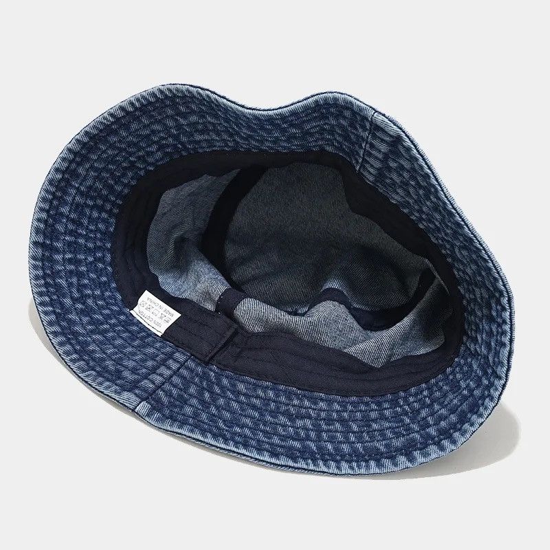 Japanese Brand × Vintage Retro Washed Blue Cowboy Bucket Hat Denim Panama Size ONE SIZE - 3 Thumbnail
