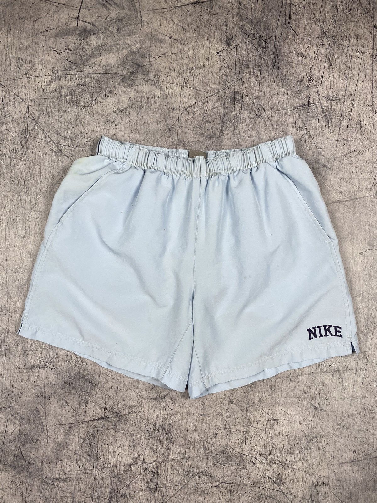 Nike × Vintage Vintage 90s Nike Swoosh Drill Shorts Size US 33 - 2 Thumbnail