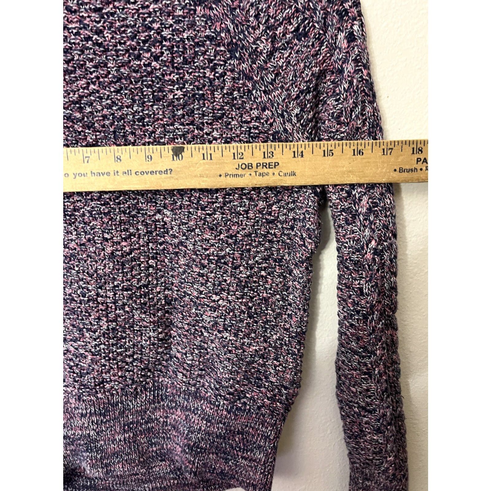 Gap Gap Cable-Knit Sweater Women’s Sz Small Marled Purple Knit Style Pullover Crew Neck Long Sleeve Casual Workwear 100% Cotton Size S / US 4 / IT 40 - 4 Thumbnail