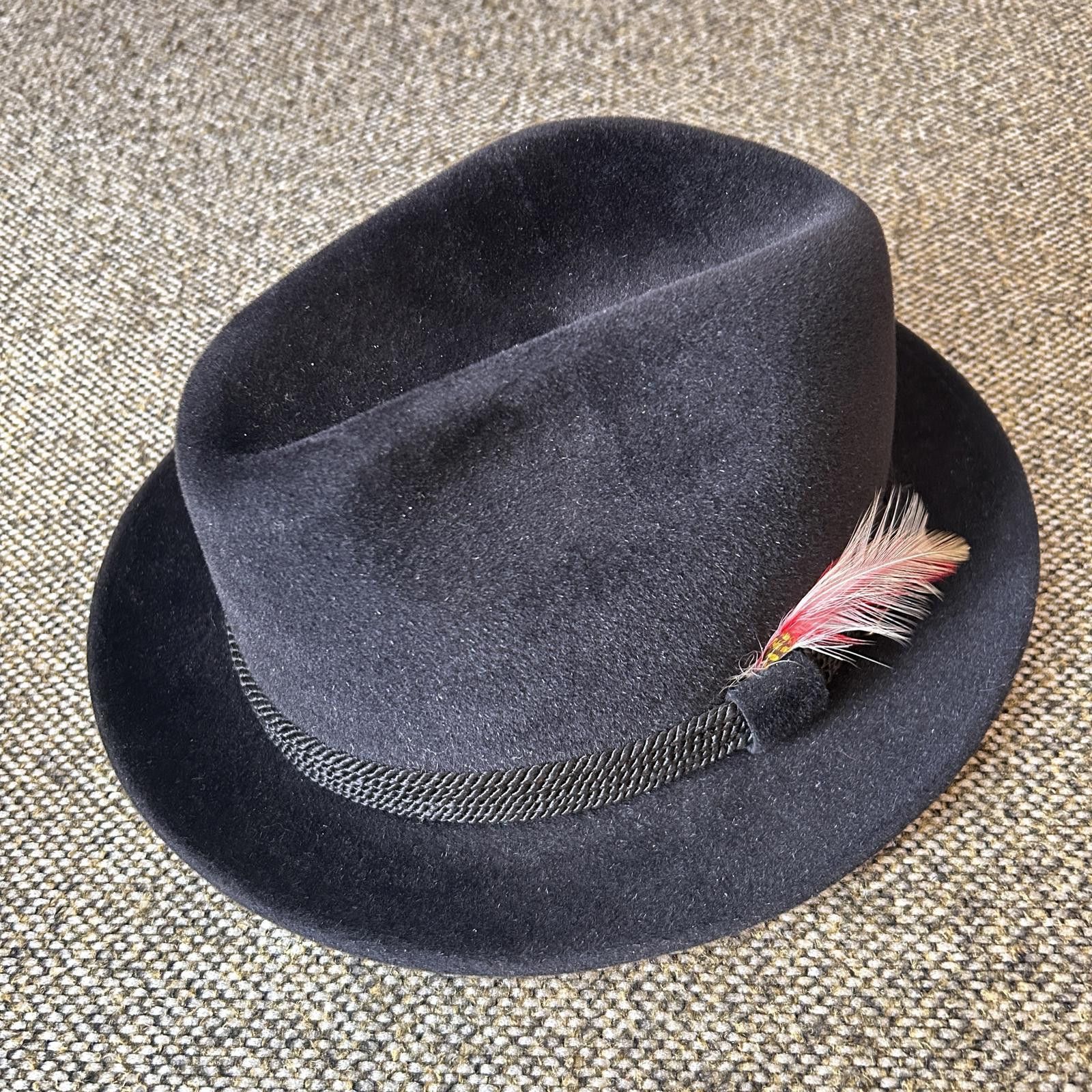 Other Fléchet Chapeau Black Velour Imported Furs Fedora Size 8 XL Size ONE SIZE - 1 Thumbnail