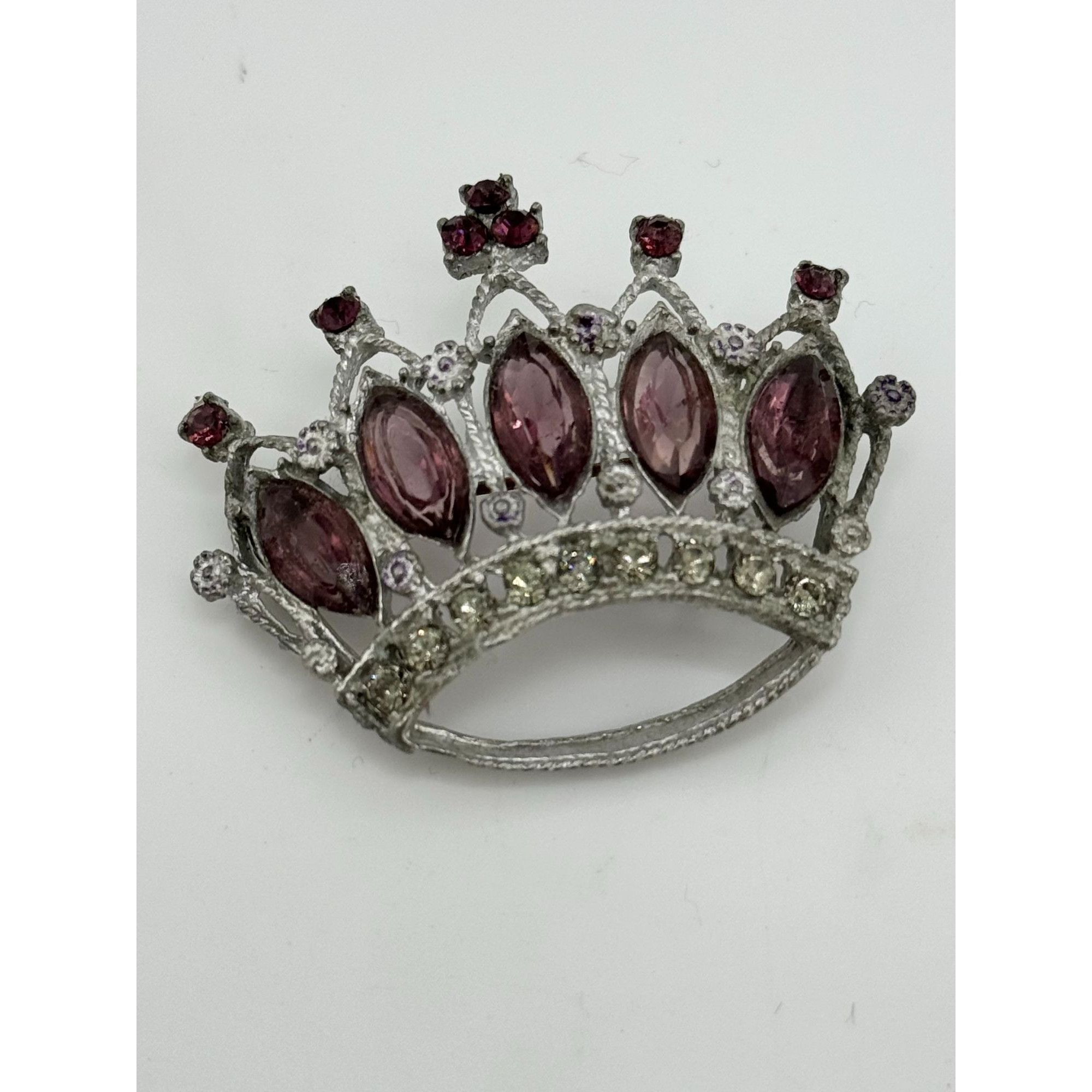 Vintage Vintage CFW estate purple crown brooch pin Size ONE SIZE - 3 Thumbnail
