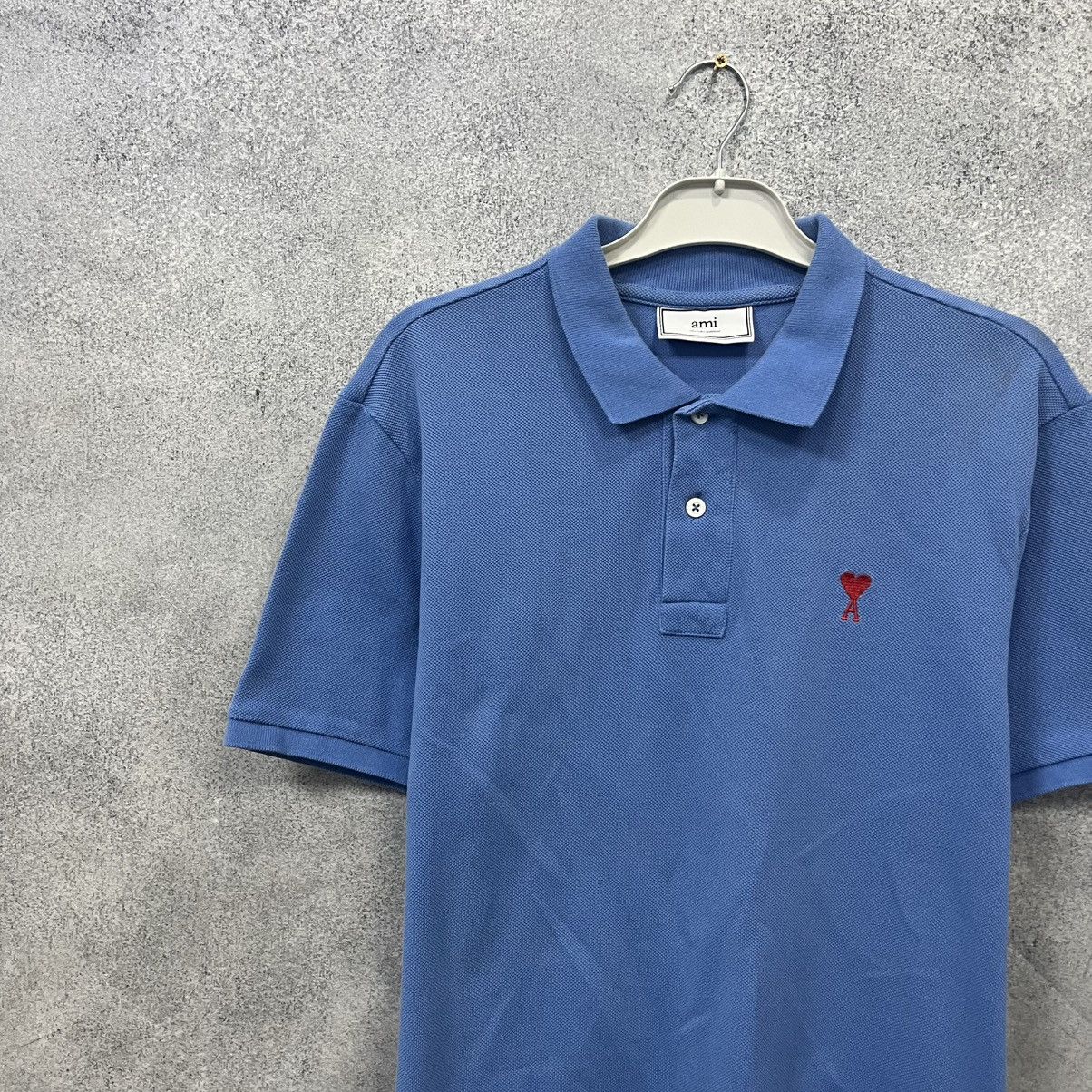 AMI Ami Polo T-shirt Blue Size US L / EU 52-54 / 3 - 3 Thumbnail