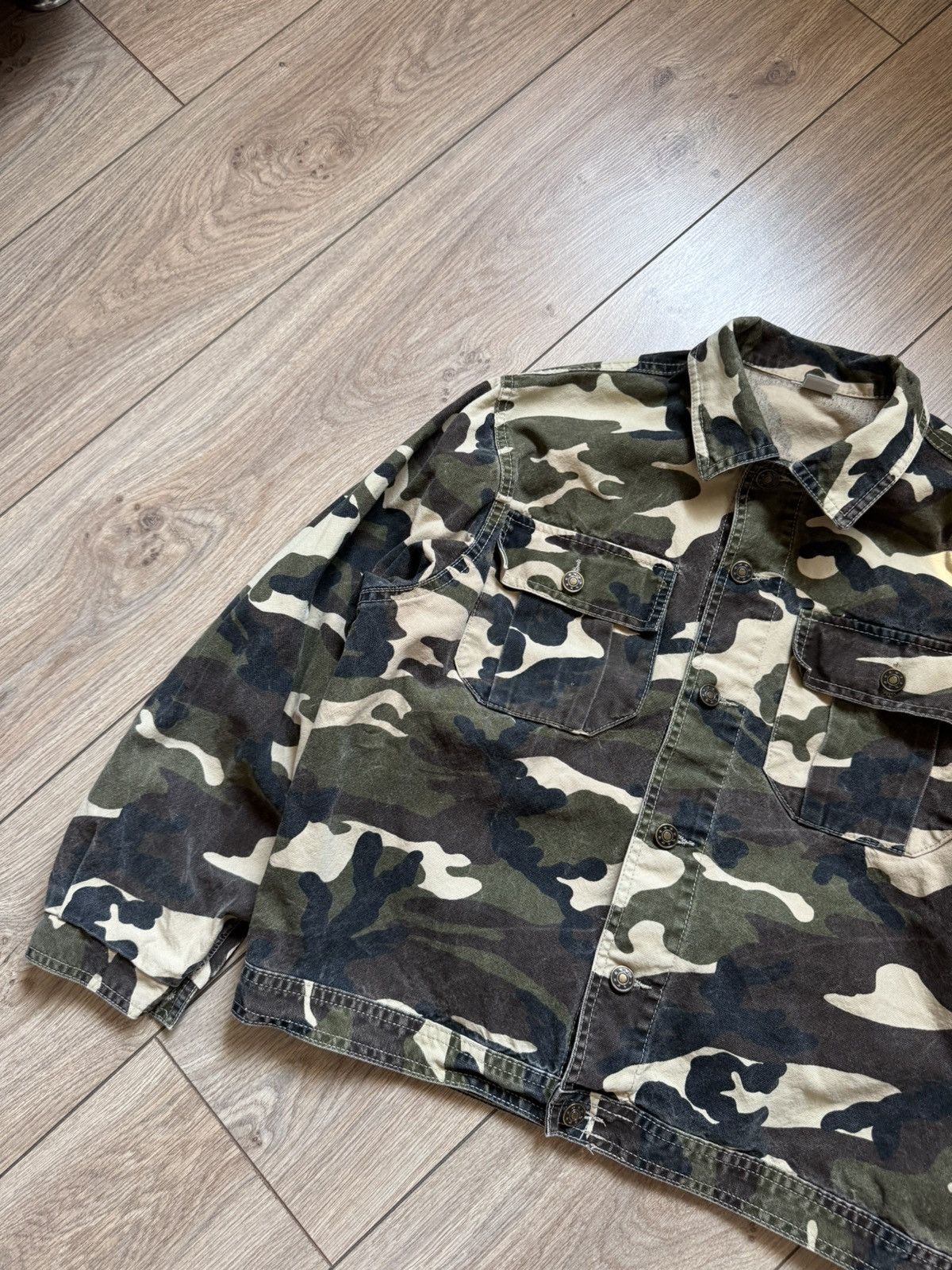 Designer VINTAGE CAMO CROPPED DENIM JACKET Size US S / EU 44-46 / 1 - 3 Thumbnail