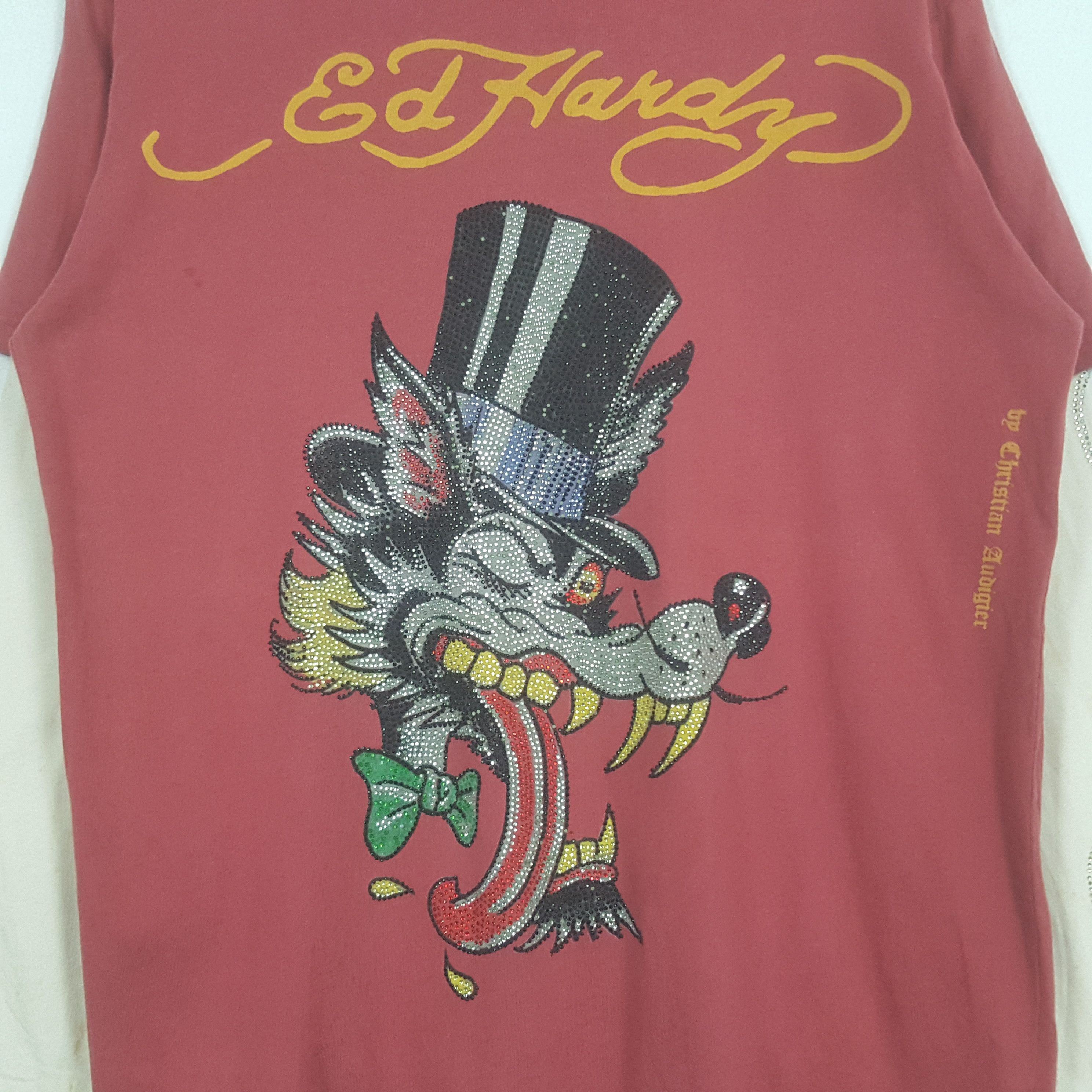 Christian Audigier × Ed Hardy × Vintage Vintage Ed Hardy by Christian Audiger Long Sleeve Tshirt Size US L / EU 52-54 / 3 - 2 Thumbnail