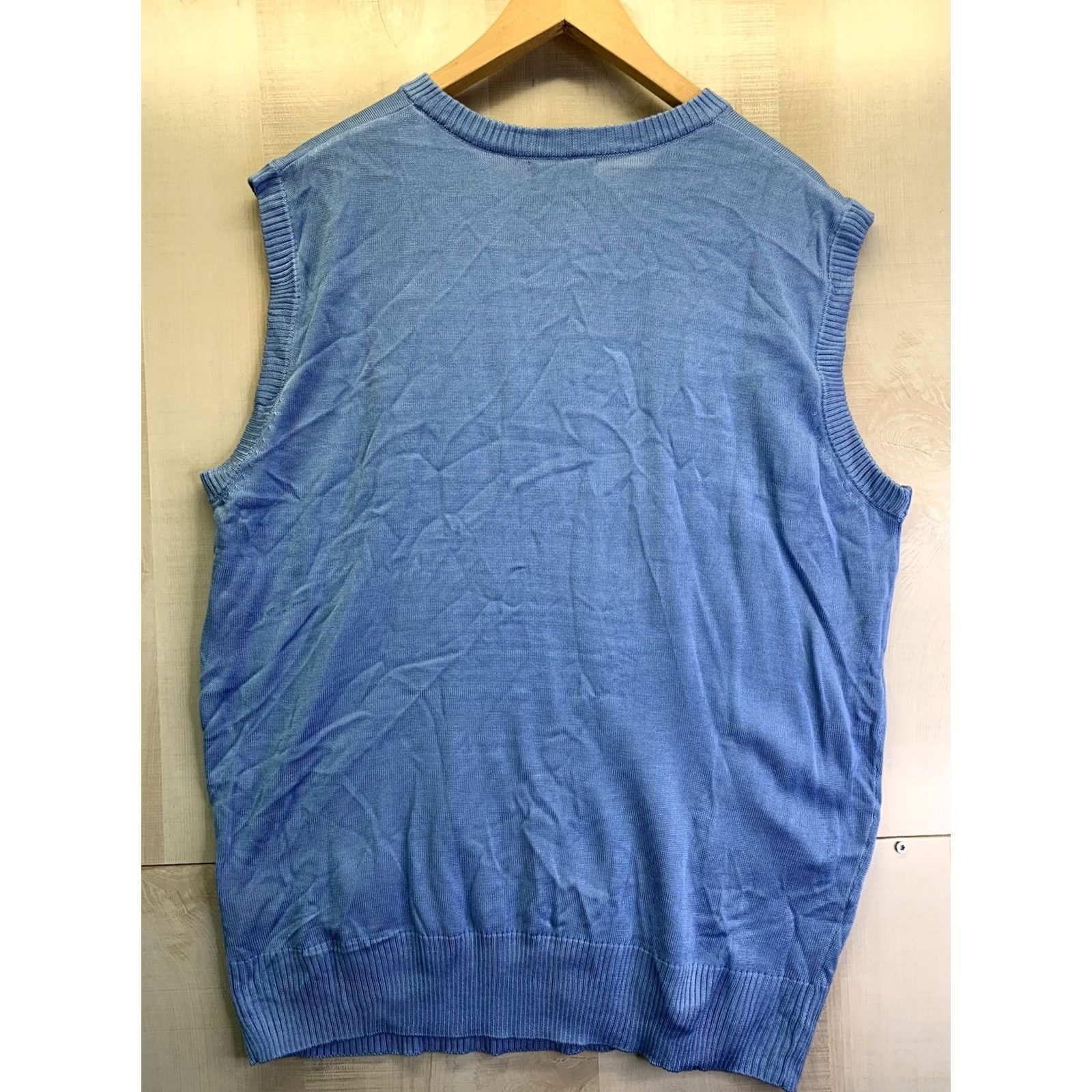 Vintage Bagazio Men’s L Blue V Neck Sweater Vest Shirt NWT-4656 Size US L / EU 52-54 / 3 - 4 Thumbnail