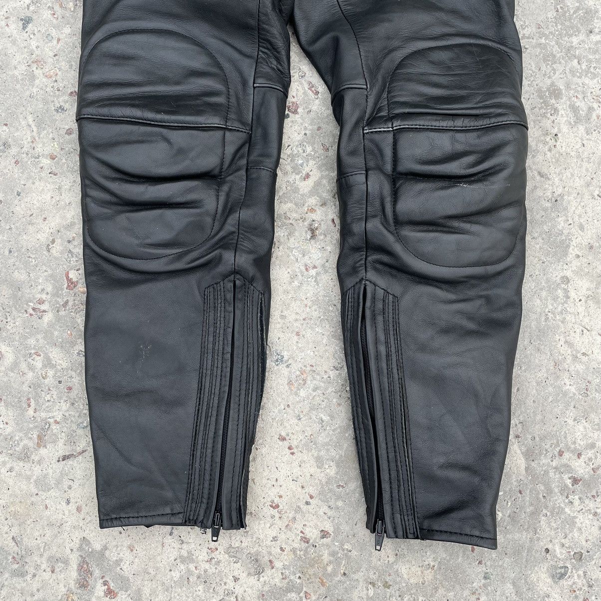 Other Vintage Moto Pants 52 Real Leather 90s Y2K USA Size US 32 / EU 48 - 3 Thumbnail