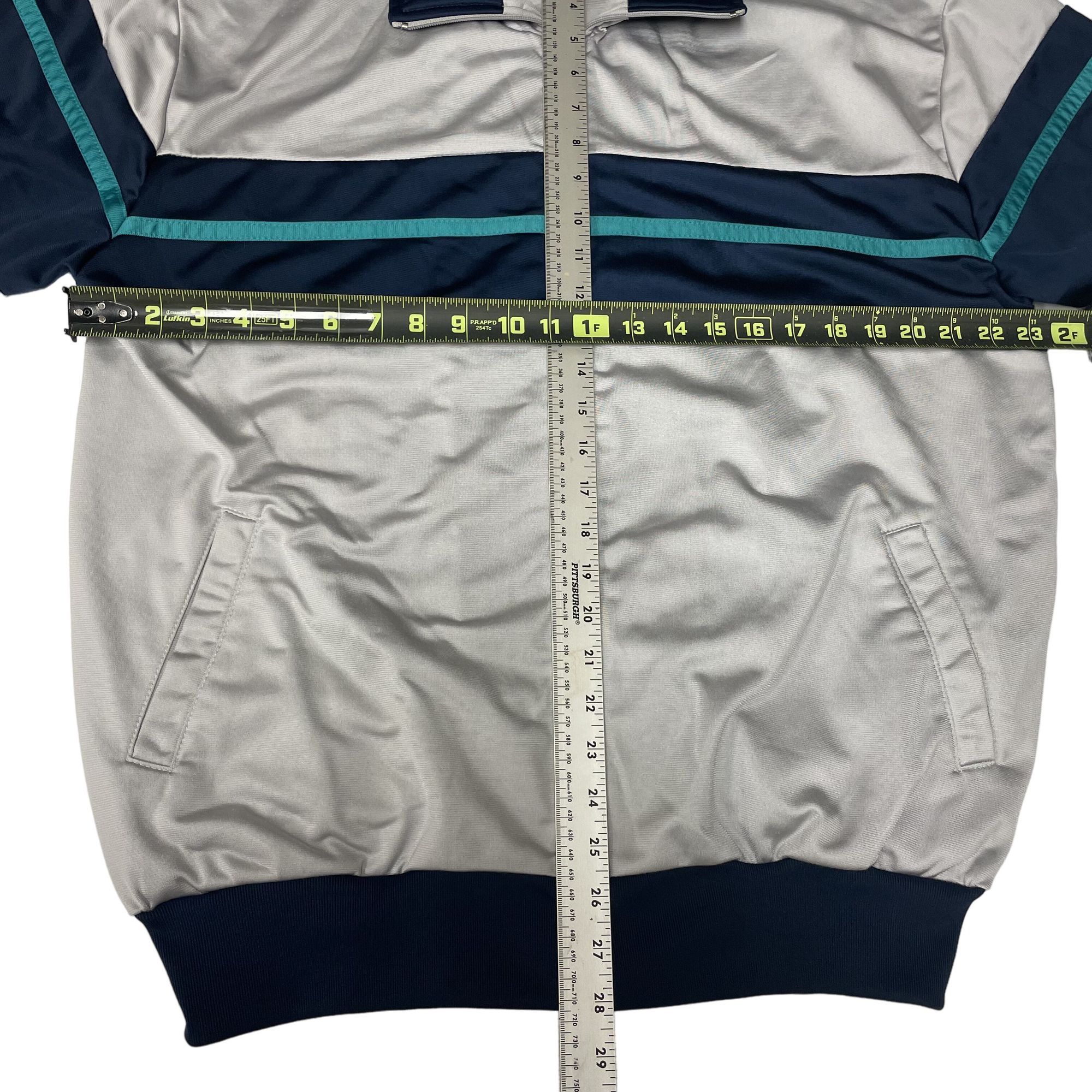 Other Vtg Triples SHINY Silver Blue ATHLETIC Warm Up TRACK jacket Size US L / EU 52-54 / 3 - 7 Thumbnail
