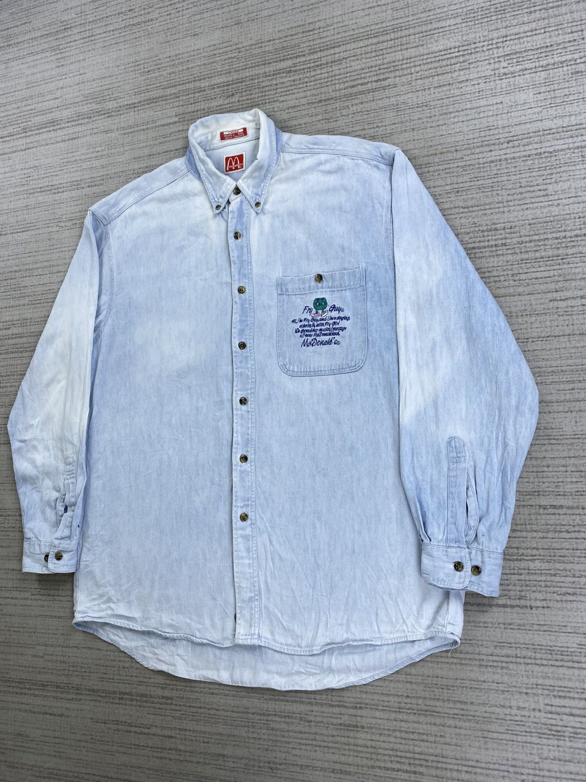 Vintage Vintage 80s Mcdonald’s Light Blue Buttoned Jacket Size US M / EU 48-50 / 2 - 4 Thumbnail