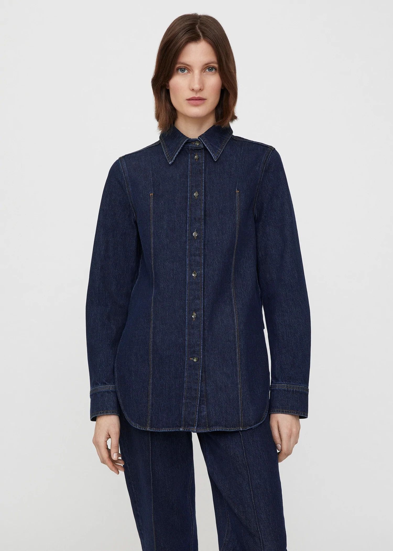 Toteme Toteme Slim Denim Shirt Shirt Size XXS / US 00 / IT 34 - 1 Thumbnail