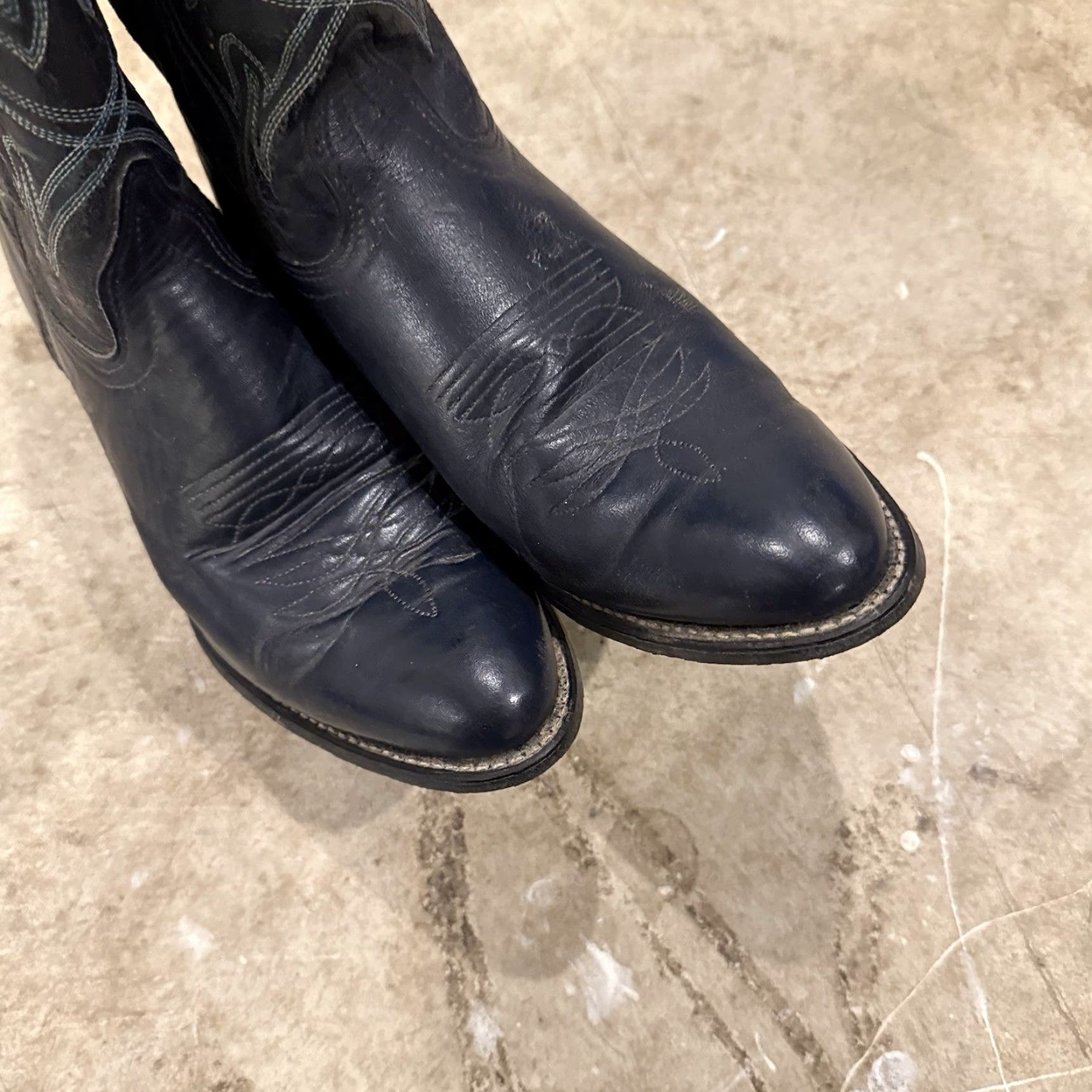 Wrangler VINTAGE Wrangler Western Blue Leather Rodeo Cowboy Boots Mens Size 9 M Size US 9 / EU 42 - 4 Thumbnail