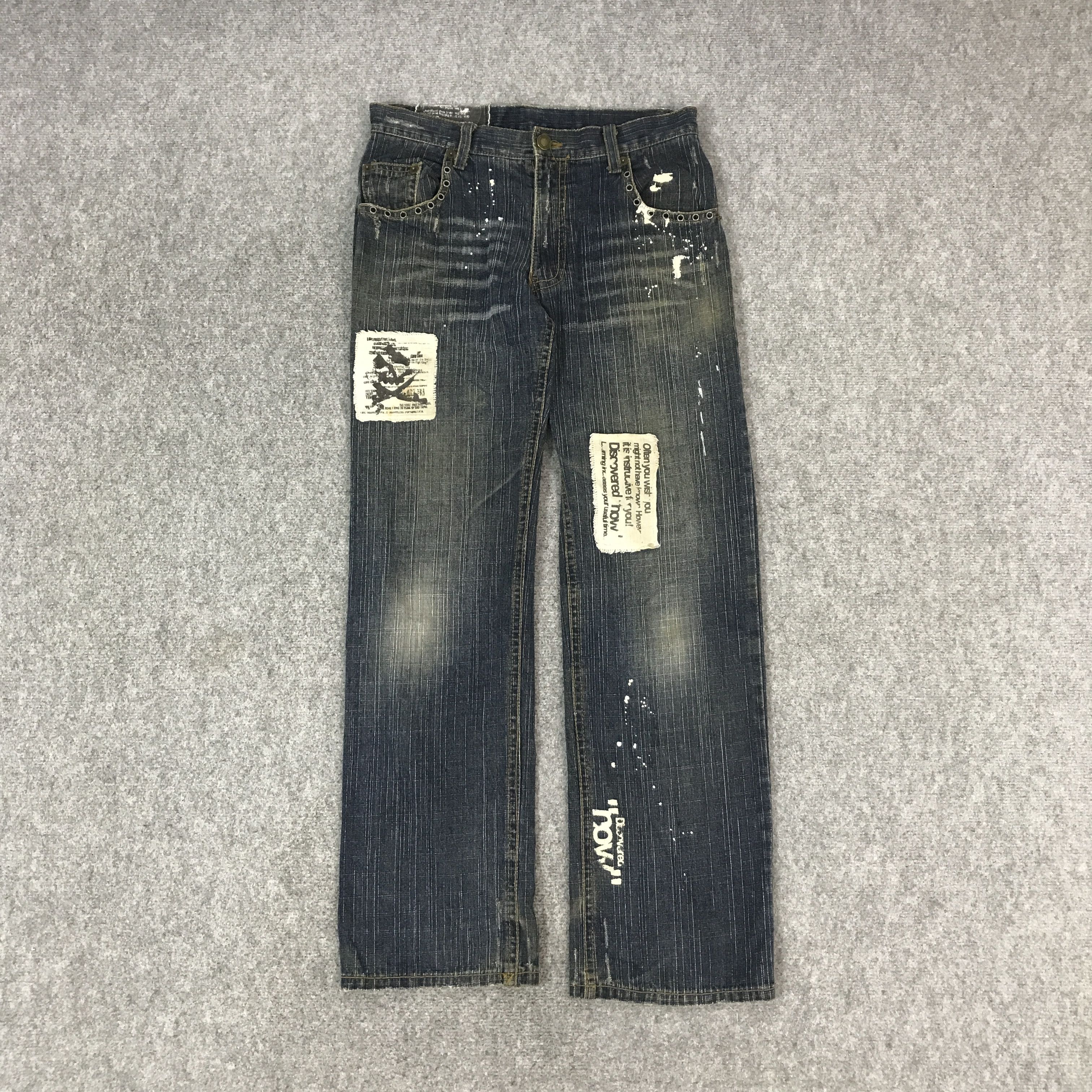 Japanese Brand PUNK GRI GRI JAPAN DENIM STYLE PANTS Size US 32 / EU 48 - 1 Thumbnail