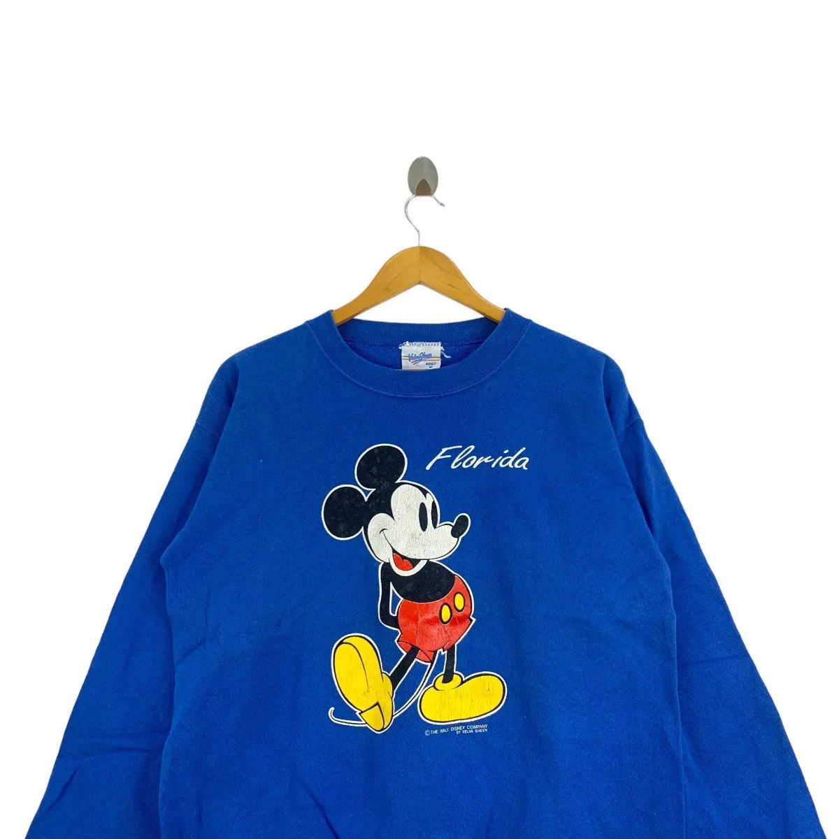 Disney Vintage 80s MICKEY MOUSE Florida Disney Cartoon Print Blue Size US M / EU 48-50 / 2 - 4 Thumbnail