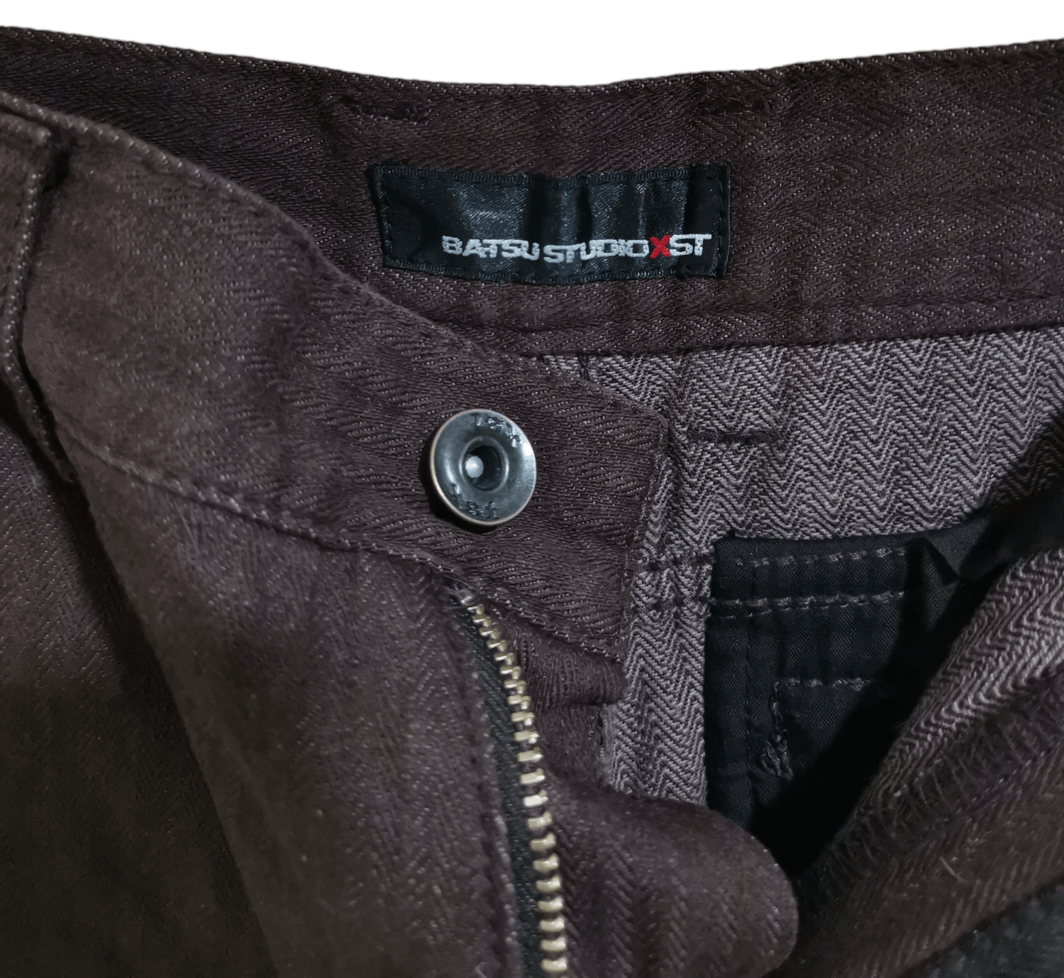 Japanese Brand × Jean × Vintage Flare Jeans Made In Japan BatsuStudioXST Hickory Stripe Size US 30 / EU 46 - 3 Thumbnail