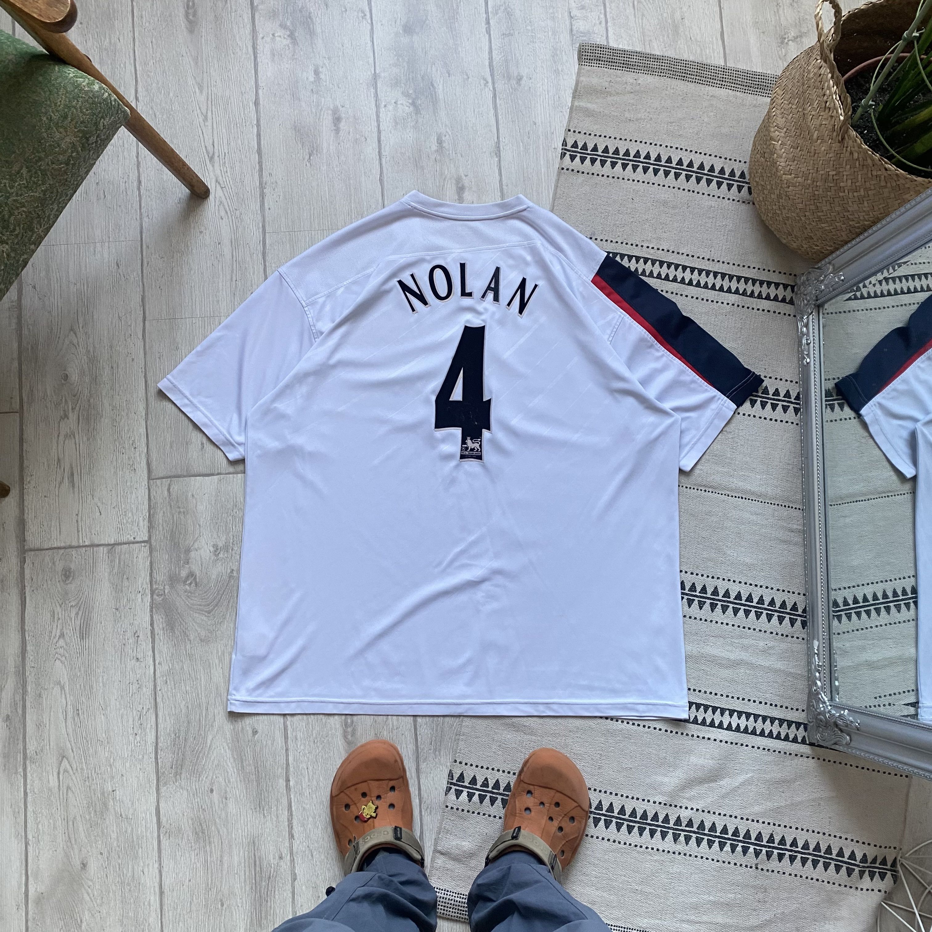 Nike ⚽️ Vintage Reebok Bolton Wanderers Soccer jersey #7 Nolan Size US XXL / EU 58 / 5 - 9 Thumbnail