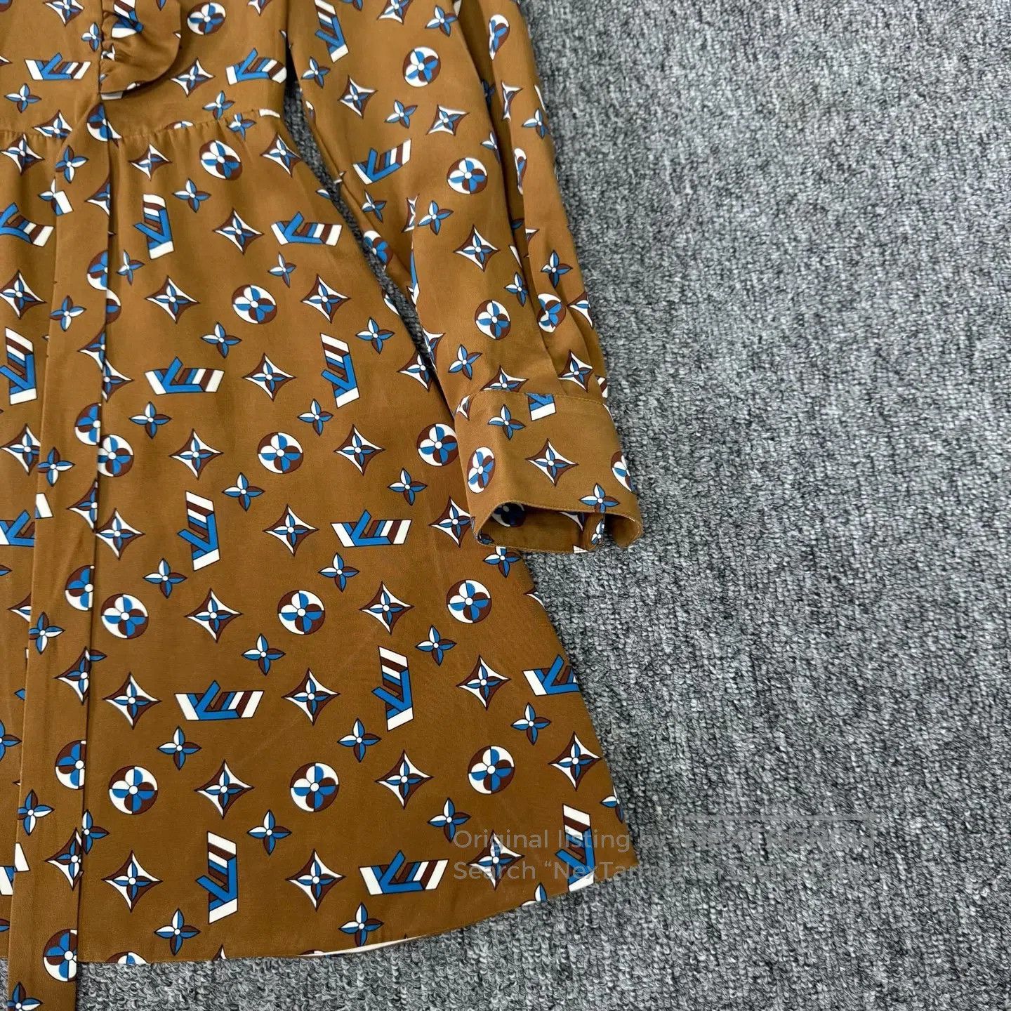 Louis Vuitton Louis Vuitton Full-print silk dress| Size S / US 4 / IT 40 - 4 Thumbnail
