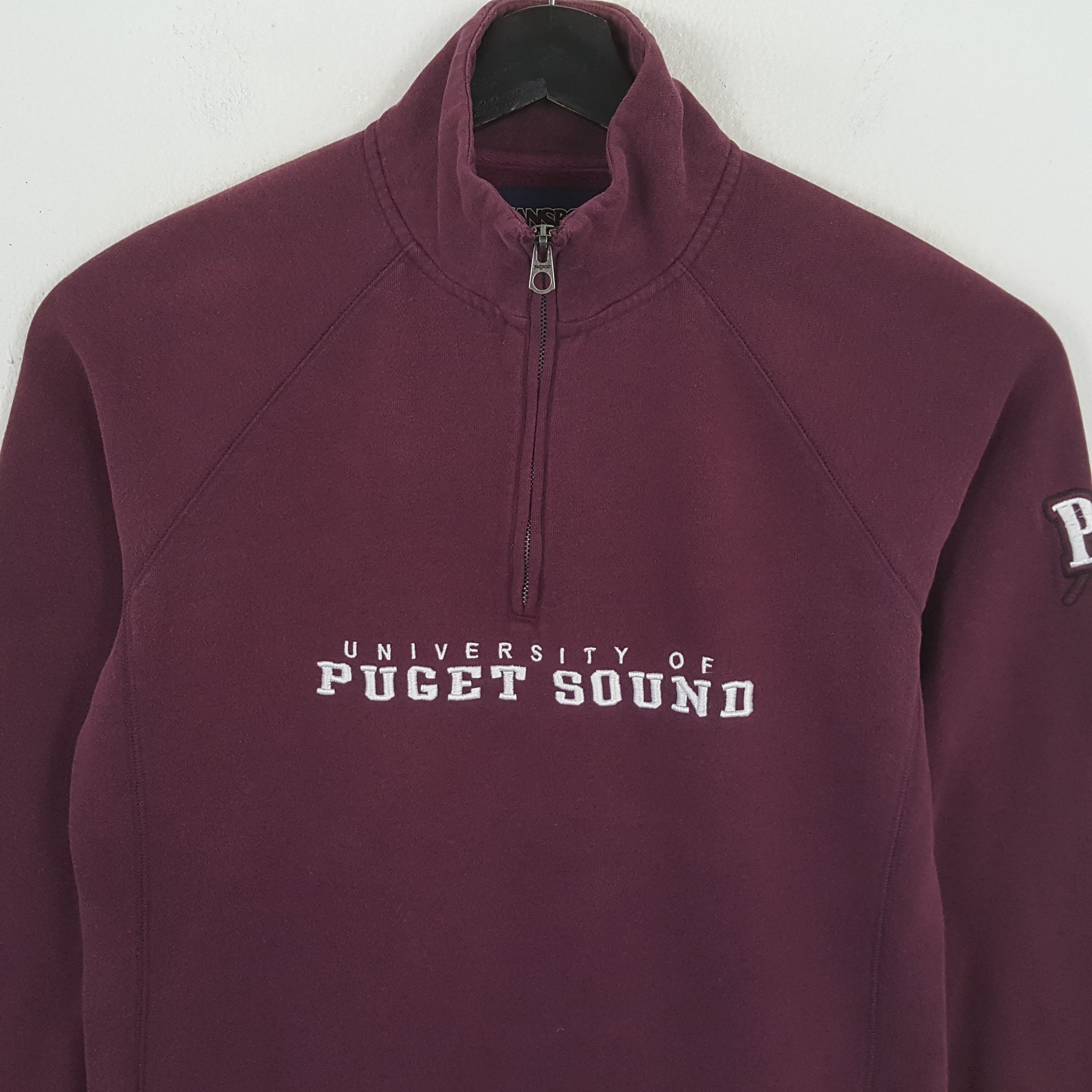 Vintage UNIVERSITY OF PUGET SOUND Half Zipper Sweatshirt c270n20 Size US S / EU 44-46 / 1 - 2 Thumbnail