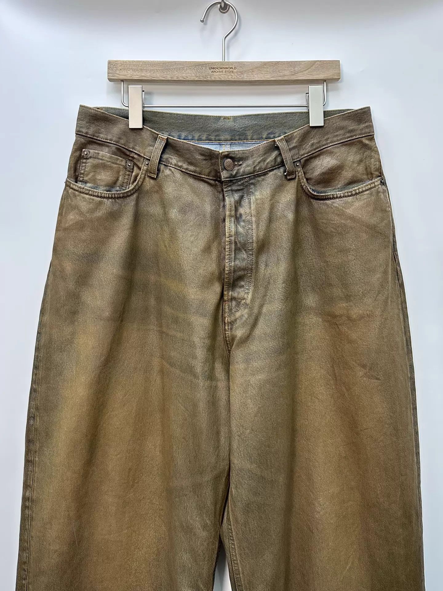 Acne Studios Acne Studios Mud-Dyed Brush-Dyed Distressed Baggy Jeans Size US 32 / EU 48 - 3 Thumbnail