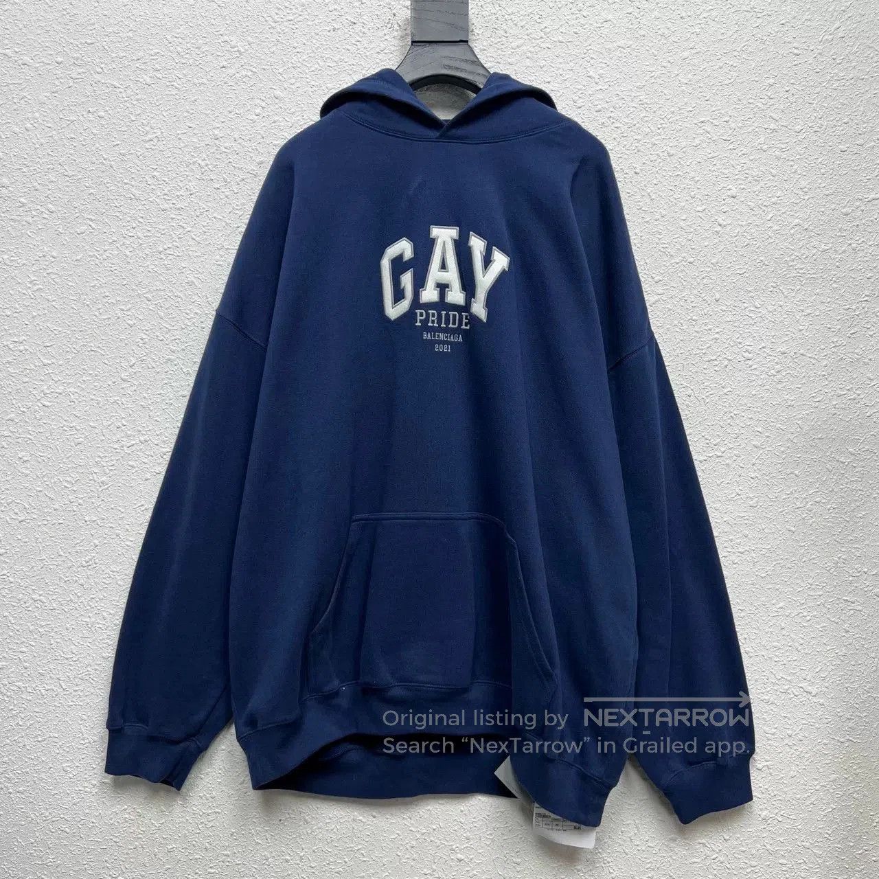 Balenciaga balenciaga gay embroidered hoodie size xs. Size US XS / EU 42 / 0 - 1 Thumbnail
