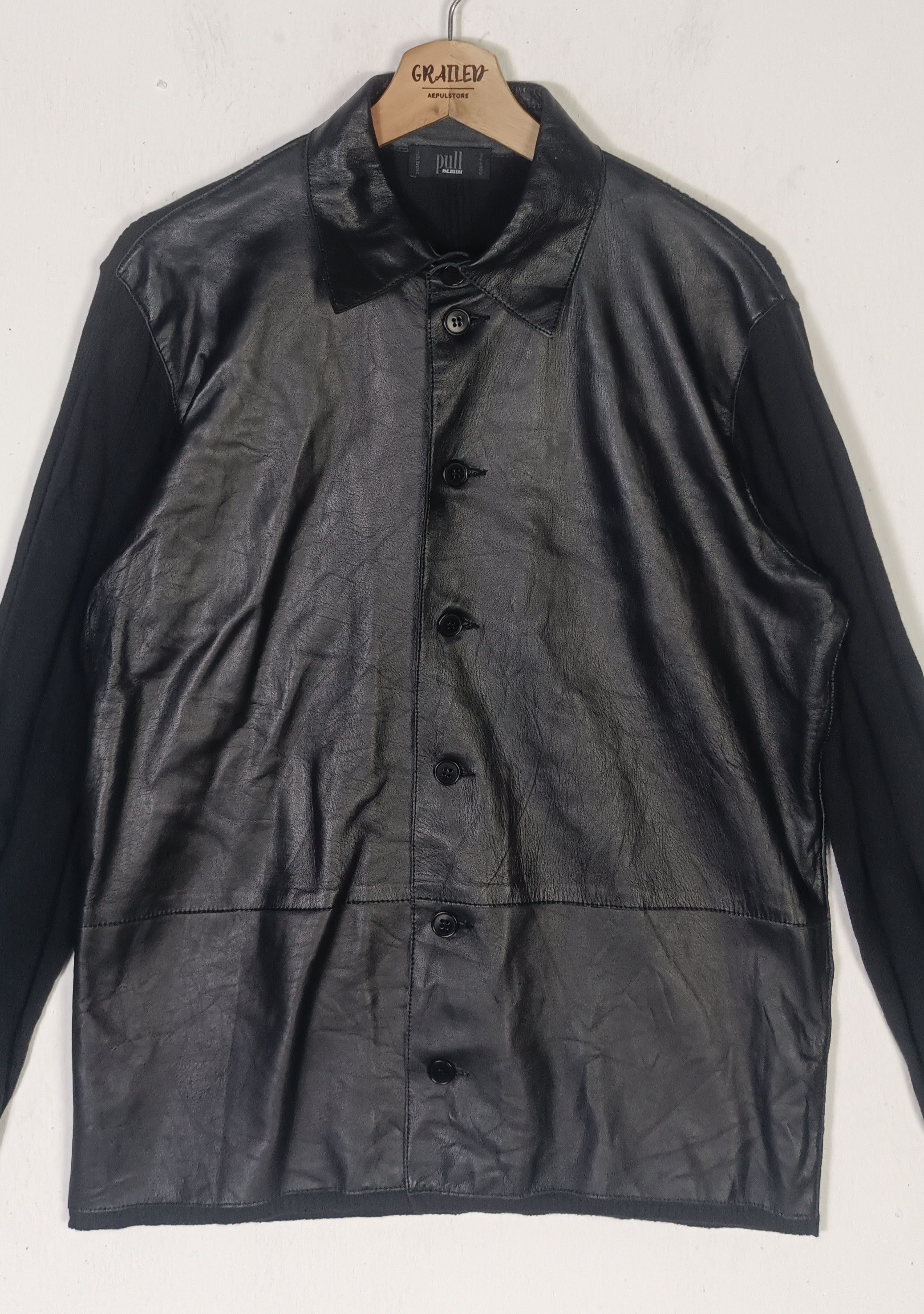 Pal Zileri Pal Zileri Pull Pelle Peau Leather Super Black Jacket Size US M / EU 48-50 / 2 - 4 Thumbnail