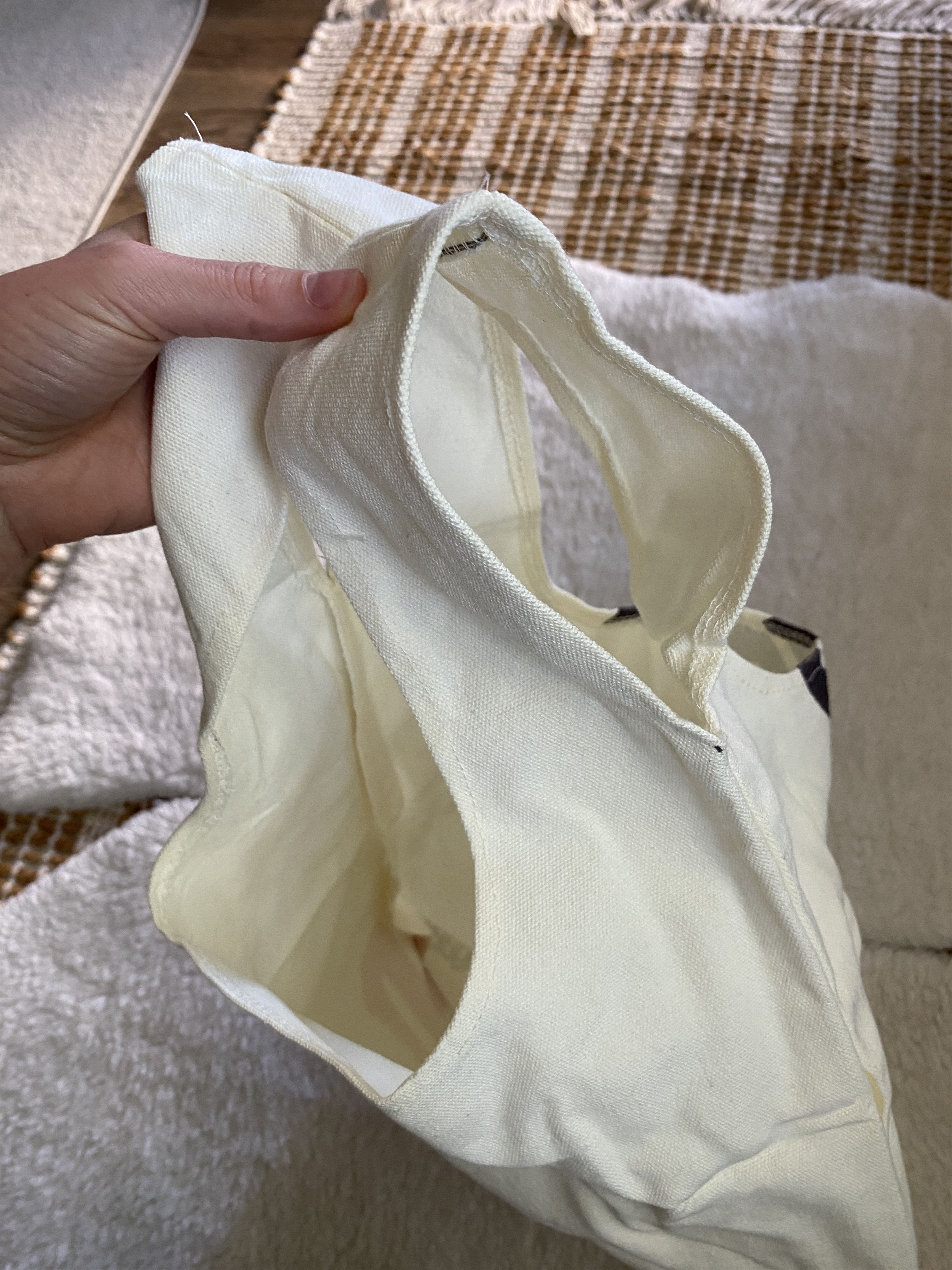 Other Small Canvas Tote Bag – Thick & Durable with Unique Handles Size ONE SIZE - 3 Thumbnail