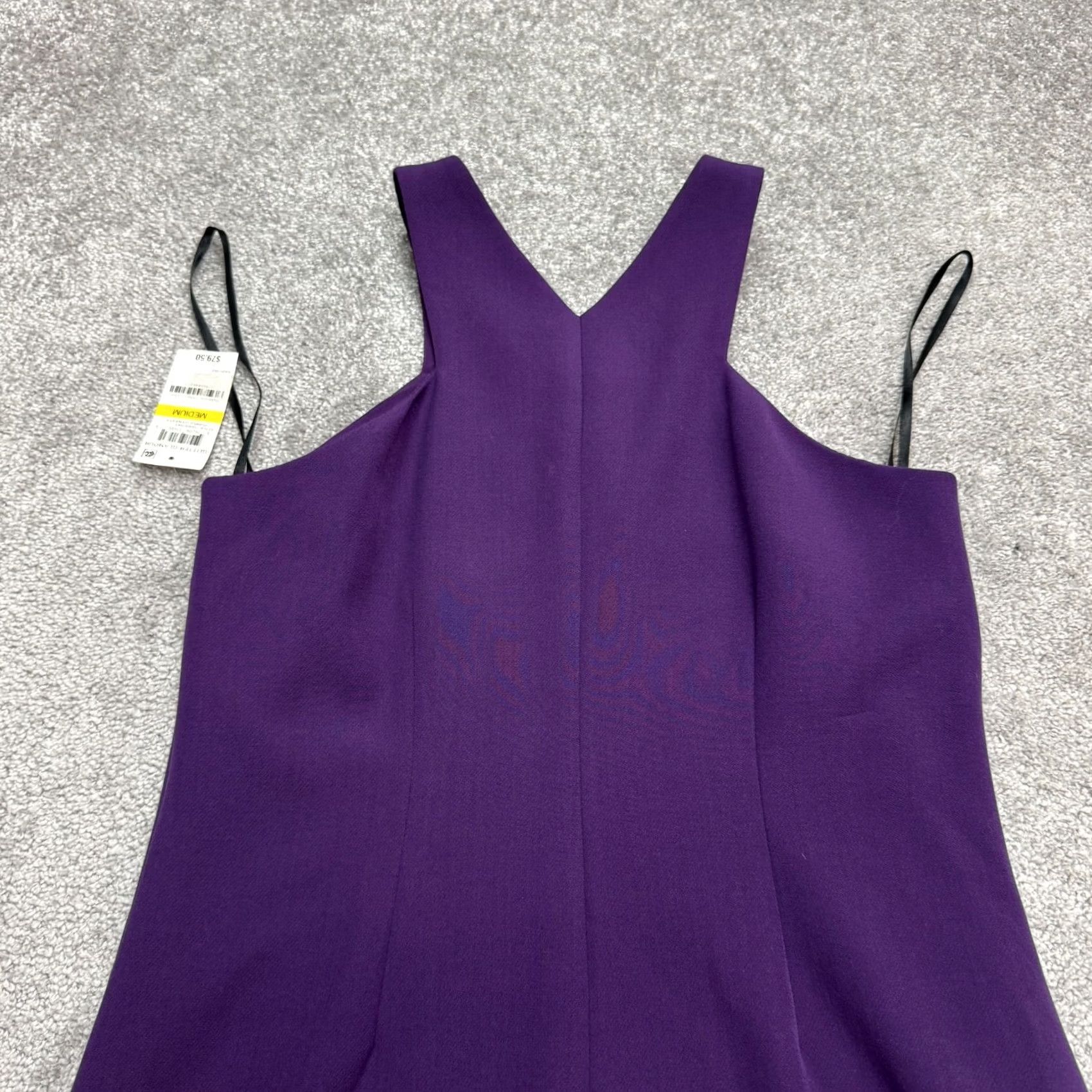 Bar III VINTAGE Bar III Purple Dynasty Halter Sheath Dress Womens M Full Zip Sleeveless NWT Size M / US 6-8 / IT 42-44 - 4 Thumbnail