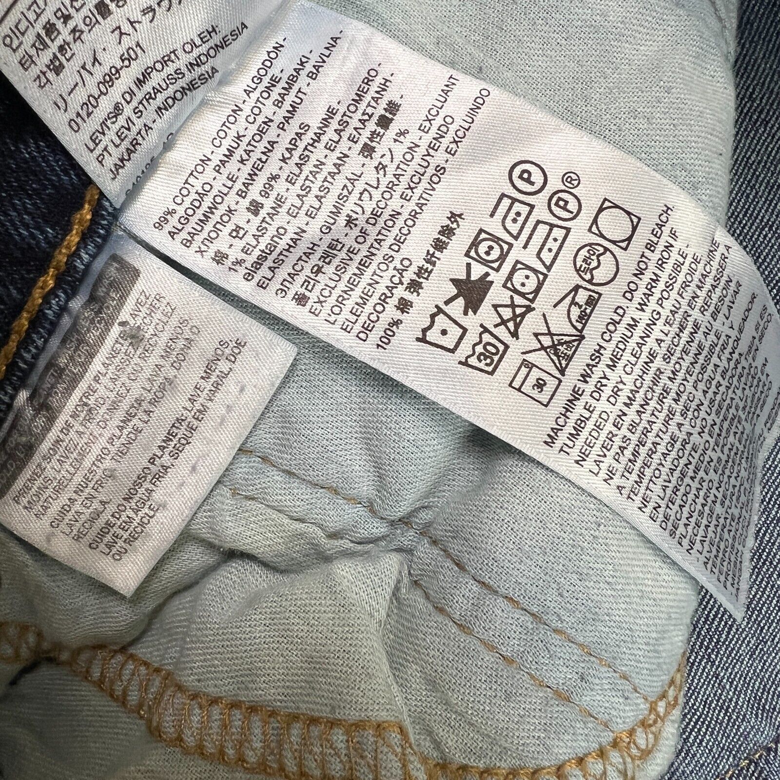Levi's × Vintage Levi's 502 Jeans 34x30 Regular Taper American Denim Pants Size US 34 / EU 50 - 12 Thumbnail