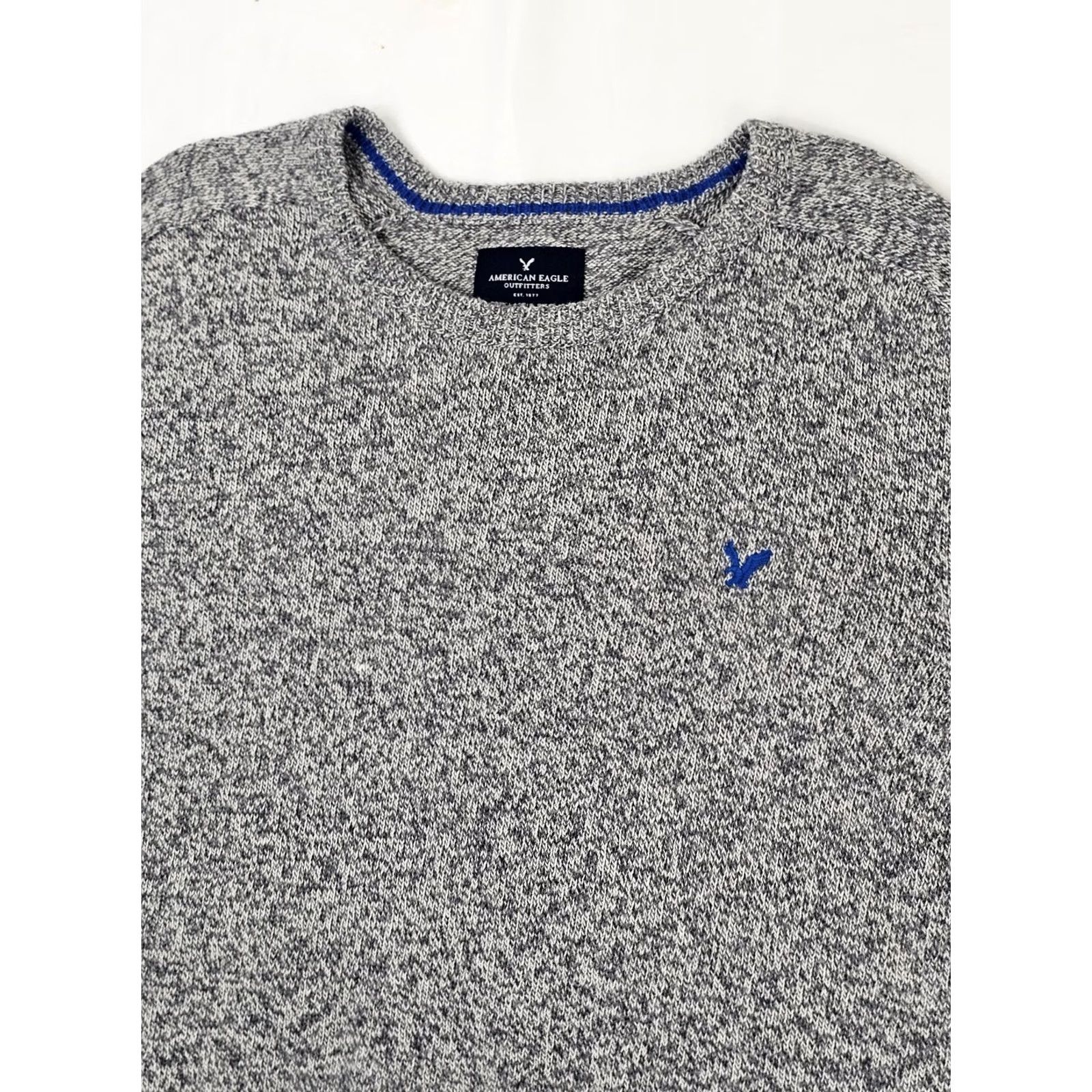 American Eagle Outfitters VINTAGE American Eagle Outfitters Wool Blend Crew Neck Pullover Sweater Men XLT Heather Gray Size US XL / EU 56 / 4 - 2 Thumbnail