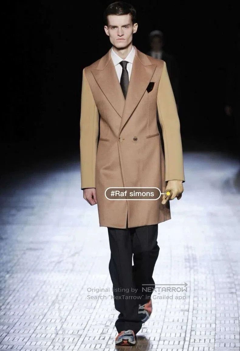 Raf Simons RAF SIMONS Oversized Wool Coat with Mirror Detail. Size US L / EU 52-54 / 3 - 1 Thumbnail