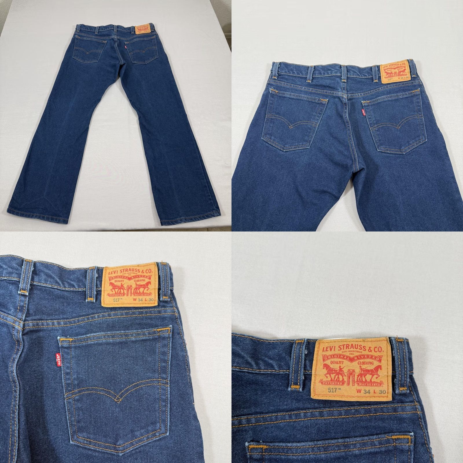Levi's Levi's Jeans Mens 34x30 Blue 517 Bootcut Stretch Denim Cowboy Work Size US 34 / EU 50 - 9 Thumbnail