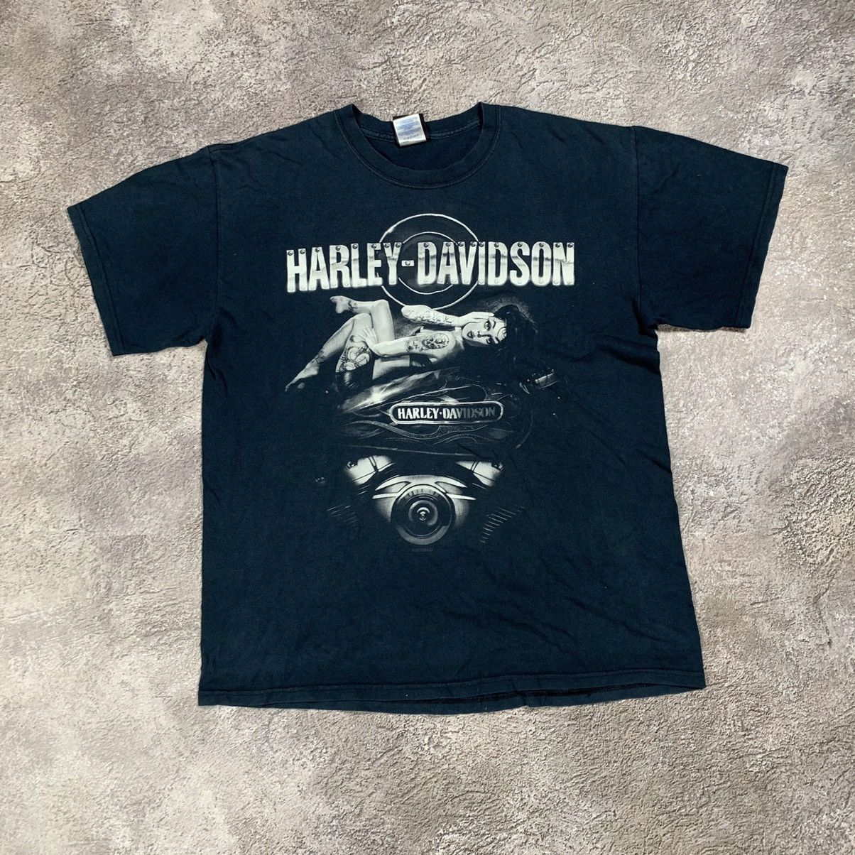 Vintage Vintage 90s Harley Davidson Graphic Tee Sun Faded Grunge L Size US L / EU 52-54 / 3 - 1 Thumbnail