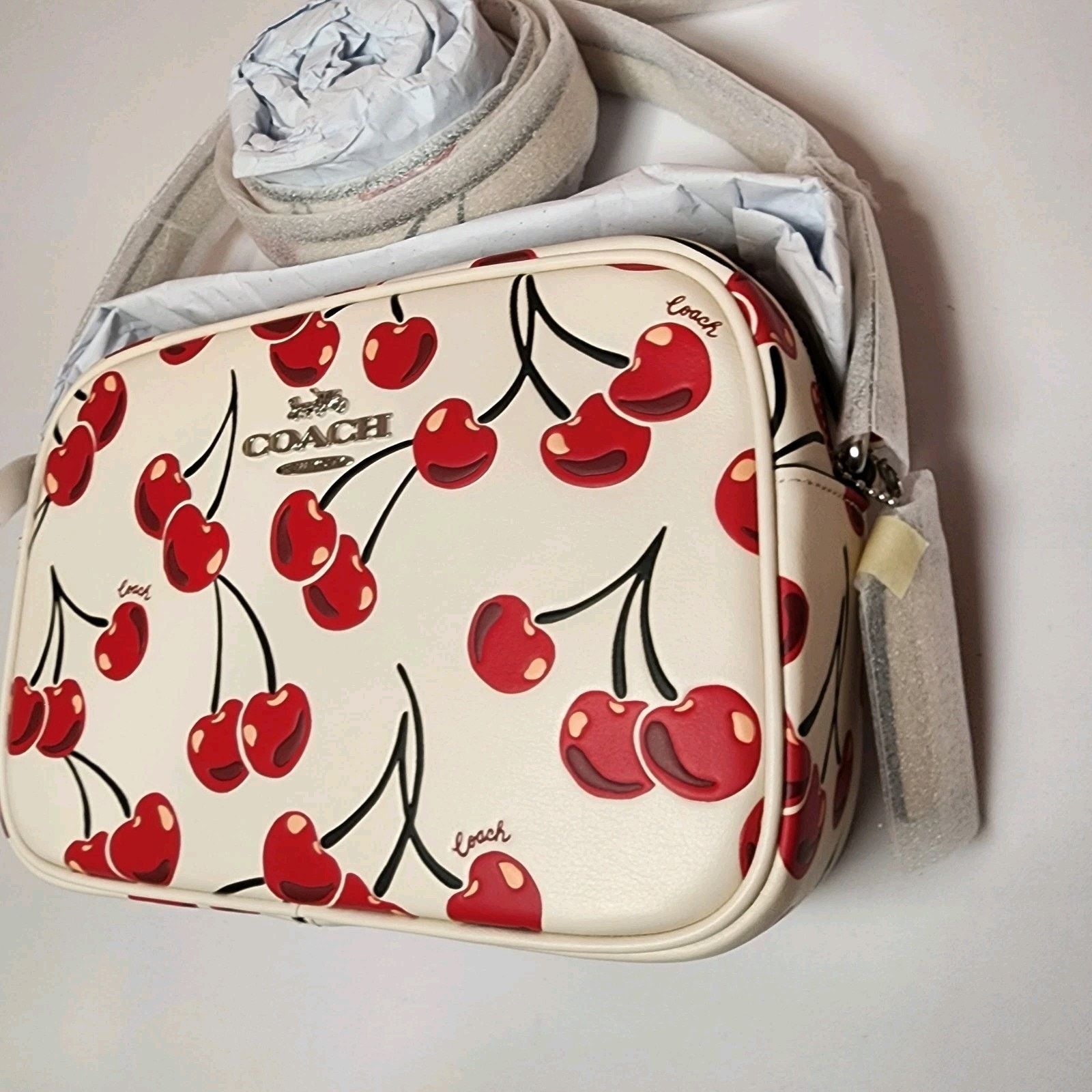 Coach NWT COACH CZ189 Jamie Camera Bag Cherry Print Chalk Multi Size ONE SIZE - 2 Thumbnail