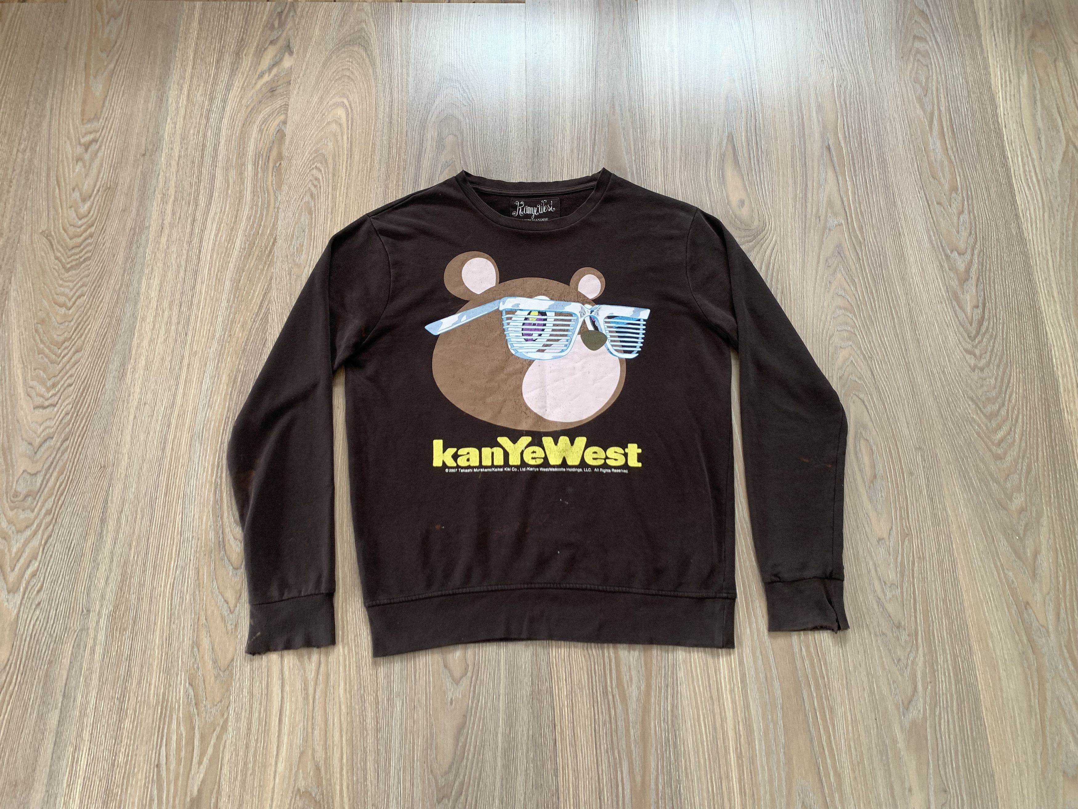 Kanye West Vintage Kanye West Takashi Murakami Bear Printed Sweatshirt Size US L / EU 52-54 / 3 - 1 Thumbnail