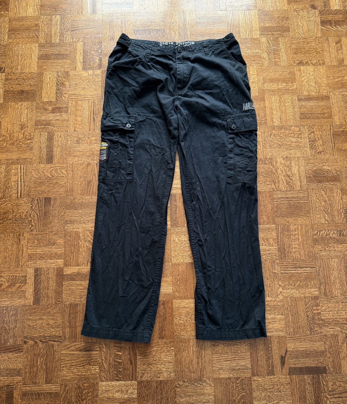 Harley Davidson Vintage Y2K Harley Davidson Embroidered Cargo Pants Size US 36 / EU 52 - 1 Thumbnail